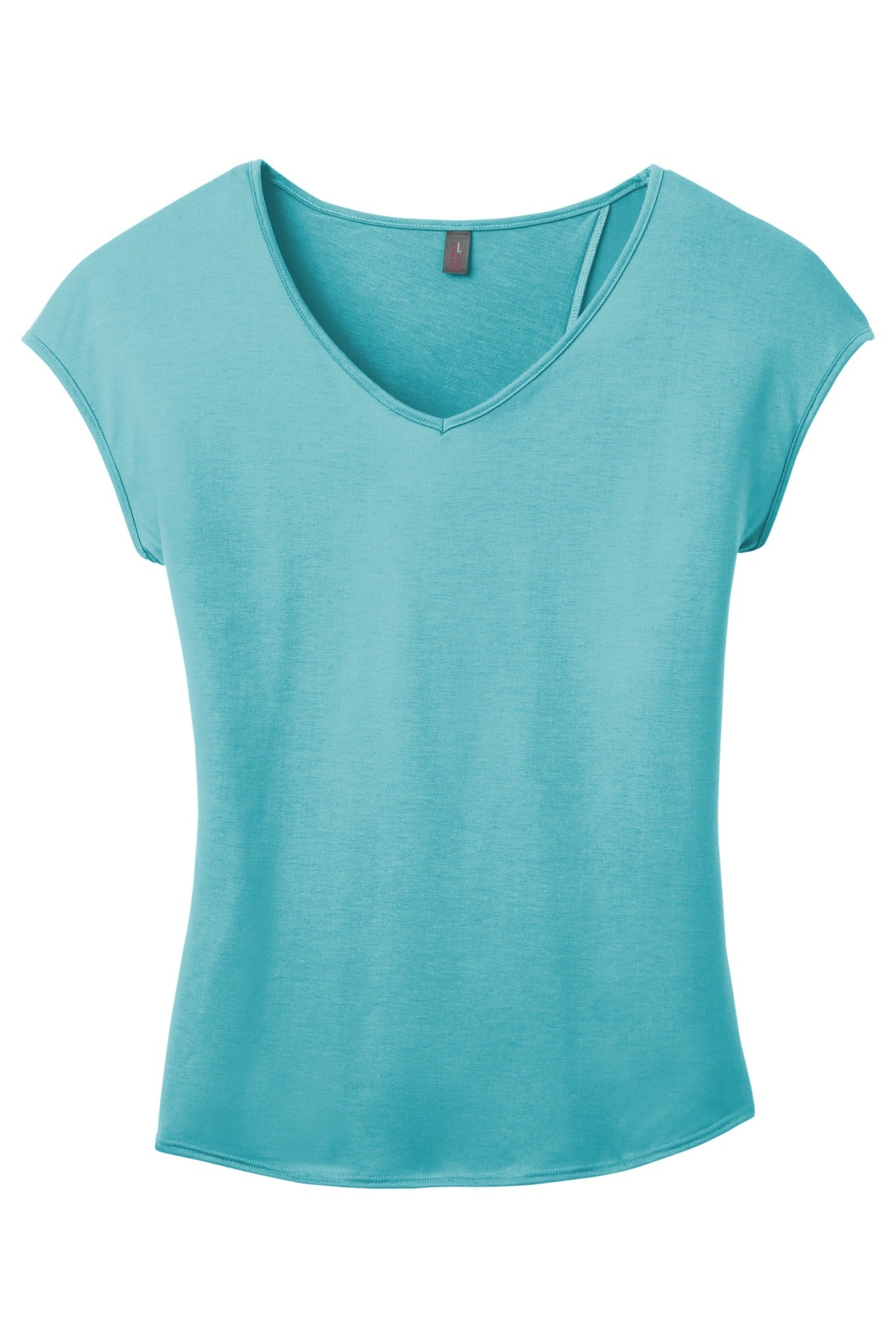 District Women's Drapey Cross-Back Tee. DM416 Womens Apparel Shirts & Tops