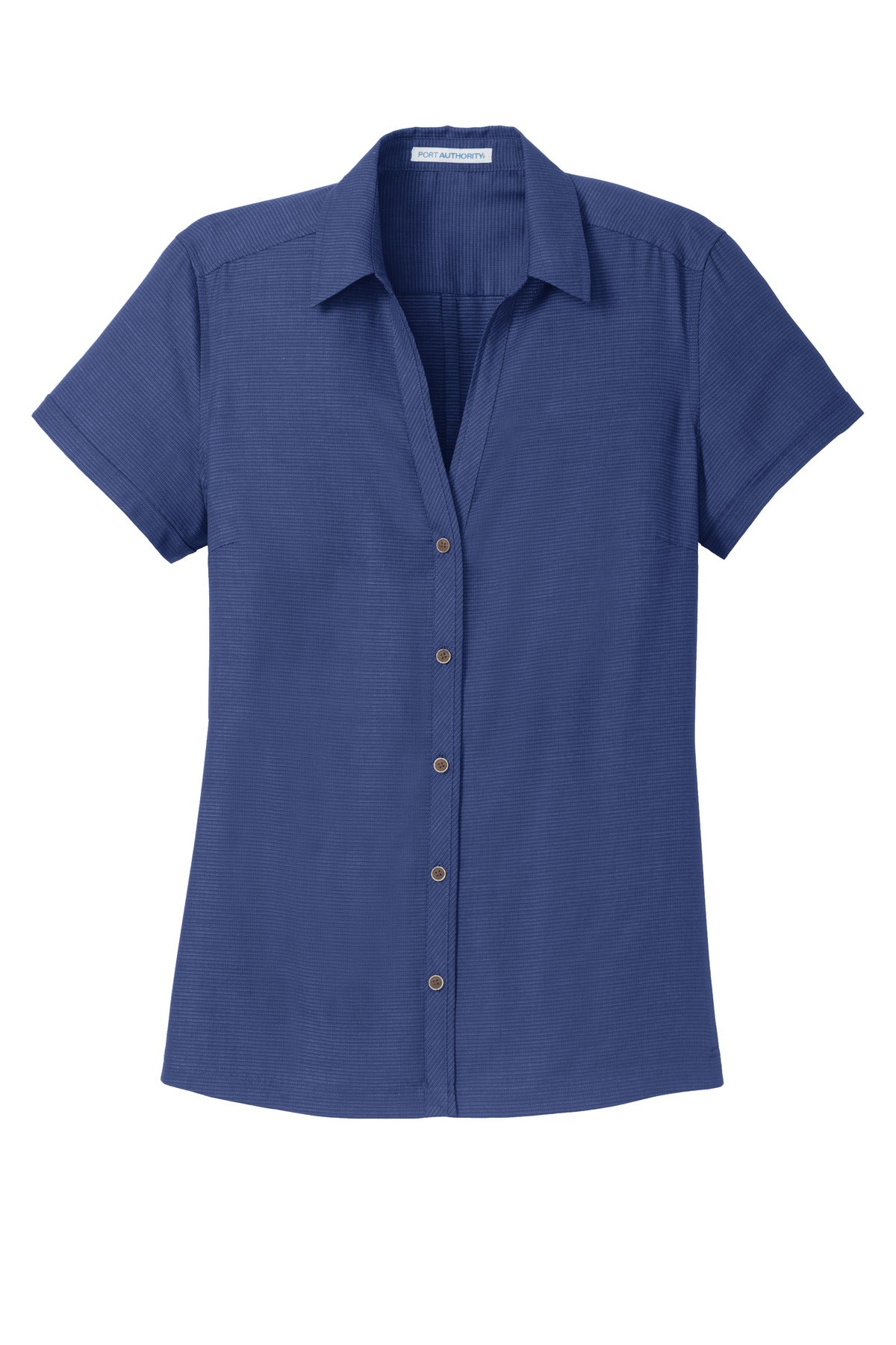Port Authority Women's Textured Camp Shirt. L662 Womens Apparel Shirts & Tops