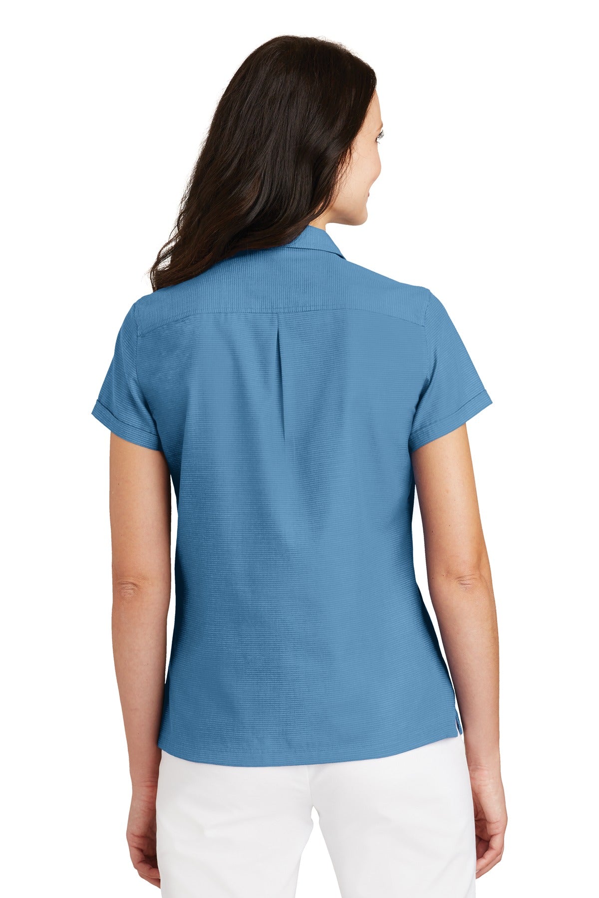 Port Authority Women's Textured Camp Shirt. L662 Womens Apparel Shirts & Tops