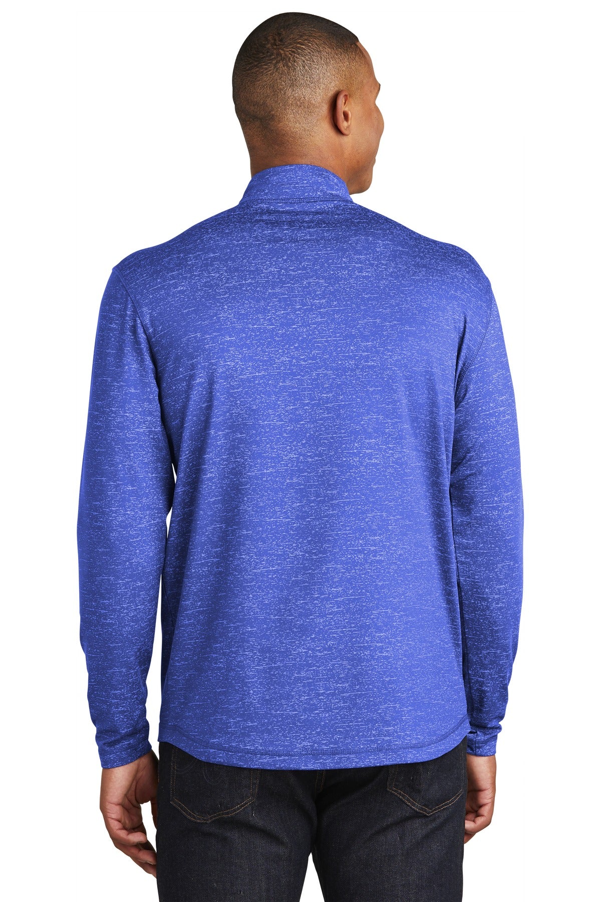 Sport-Tek Men's Sport-Wick Stretch Reflective Heather 1/2-Zip Pullover Mens Apparel Sweatshirts & Fleece