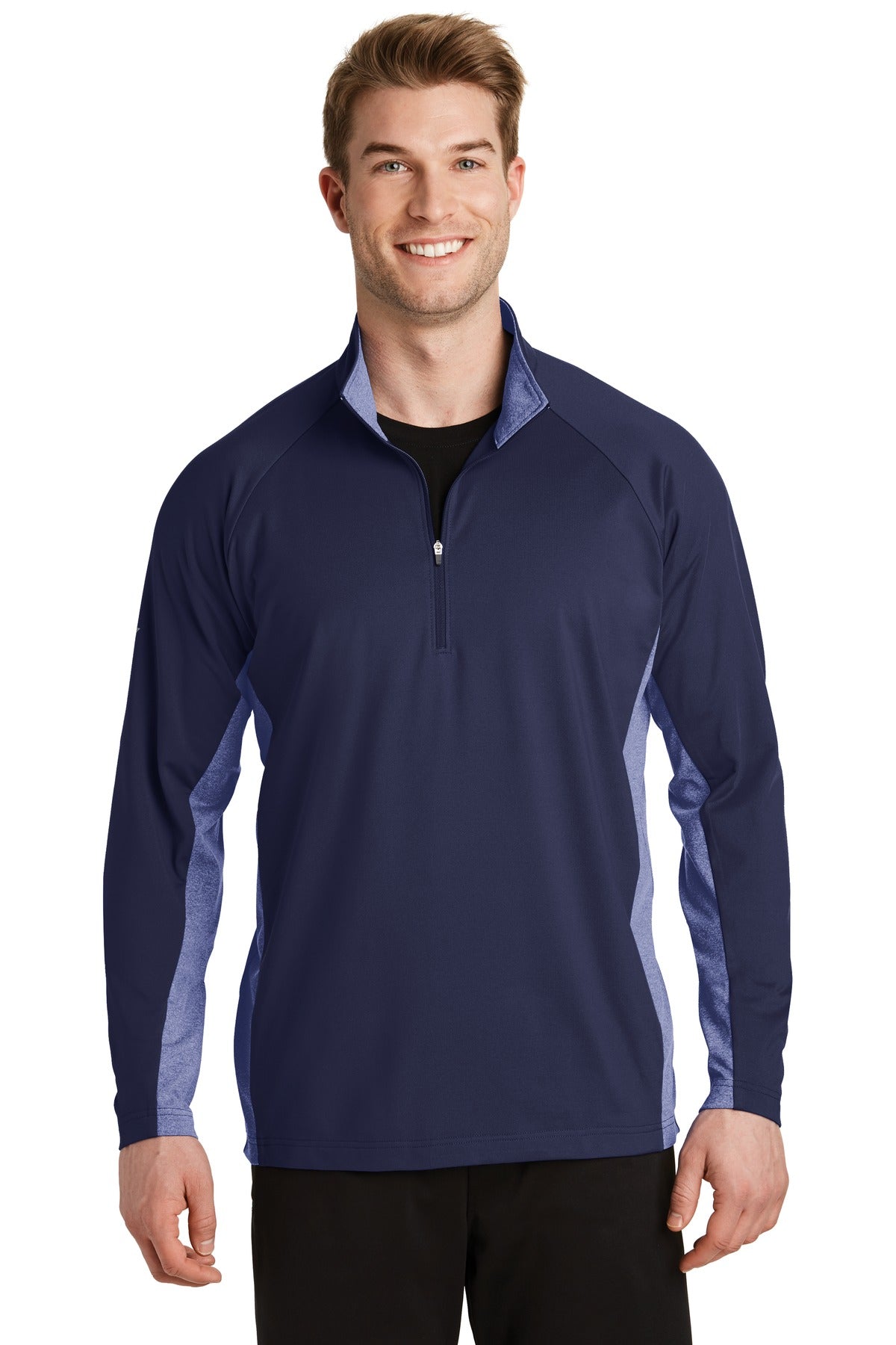 Sport-Tek Men's Sport-Wick Stretch Contrast 1/2-Zip Pullover Mens Apparel Sweatshirts & Fleece