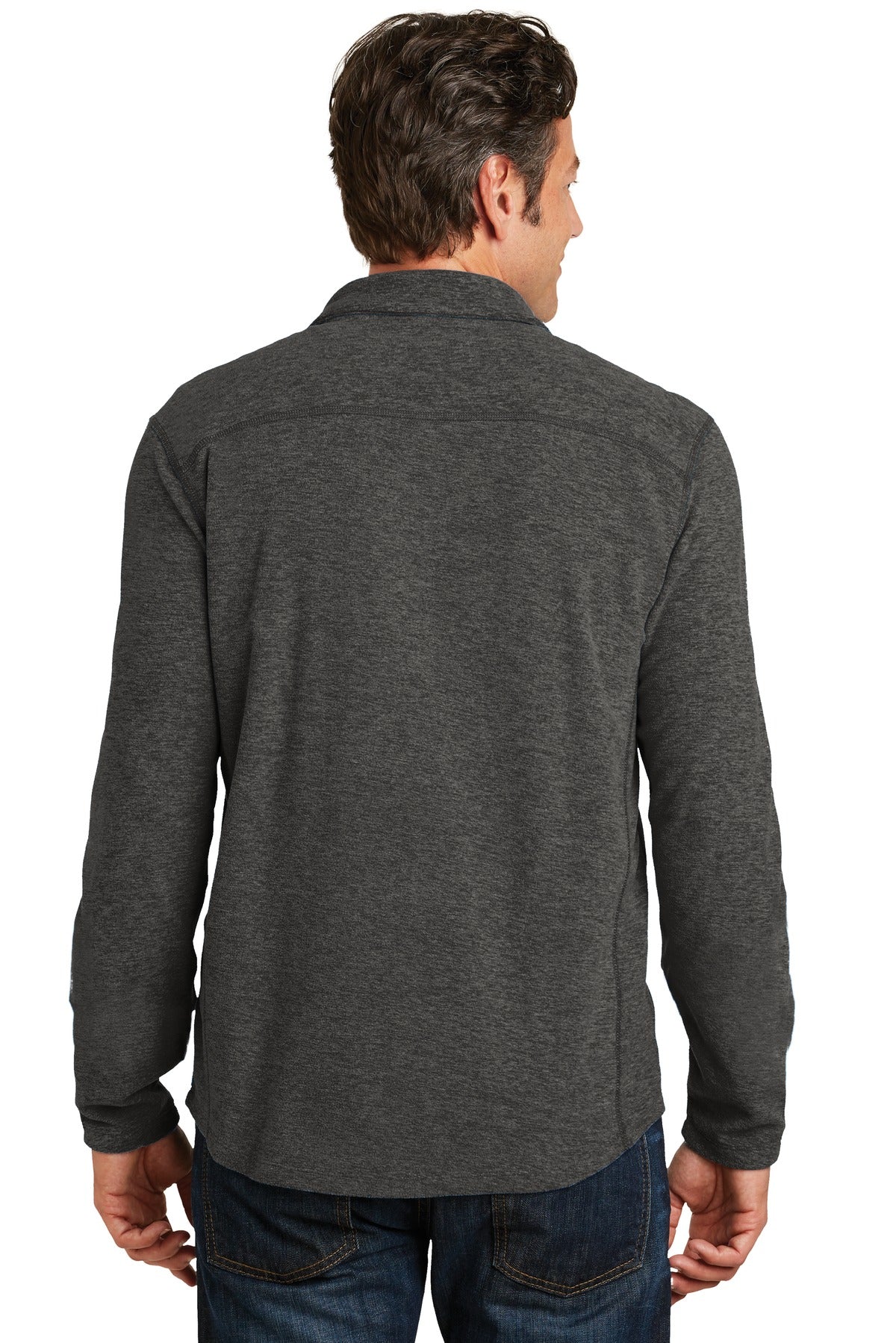Port Authority Men's Heather Microfleece 1/2-Zip Pullover. F234 Mens Apparel Shirts & Tops