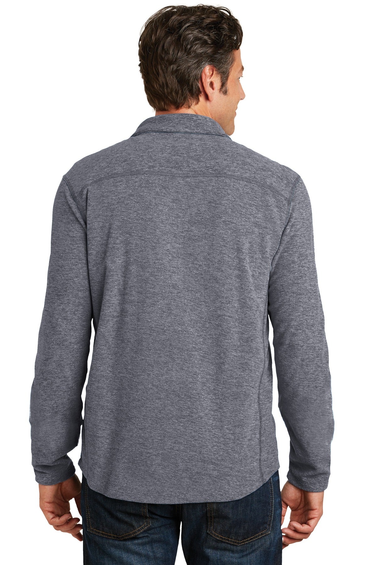 Port Authority Men's Heather Microfleece 1/2-Zip Pullover. F234 Mens Apparel Shirts & Tops