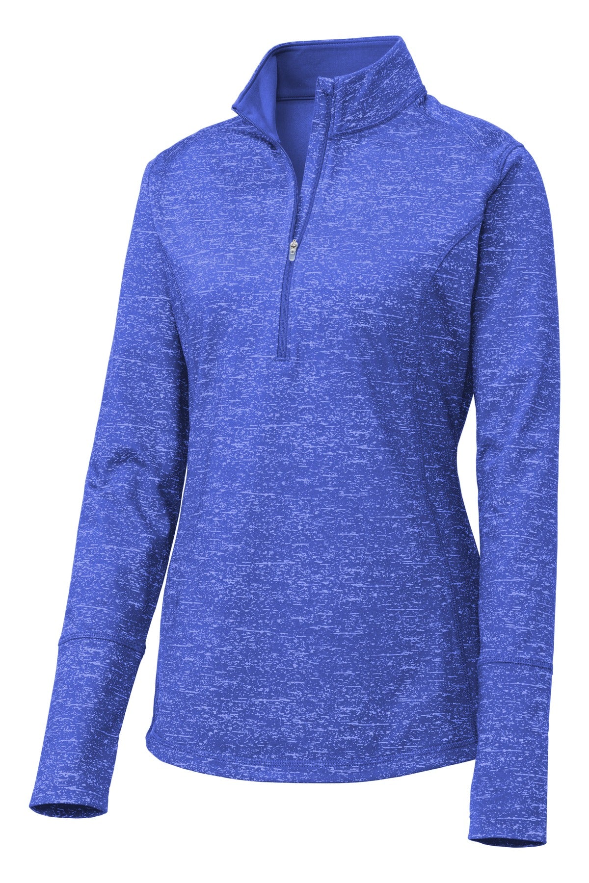 Sport-Tek Women's Sport-Wick Stretch Reflective Heather 1/2-Zip Pullover LST855 Womens Apparel Sweatshirts & Fleece