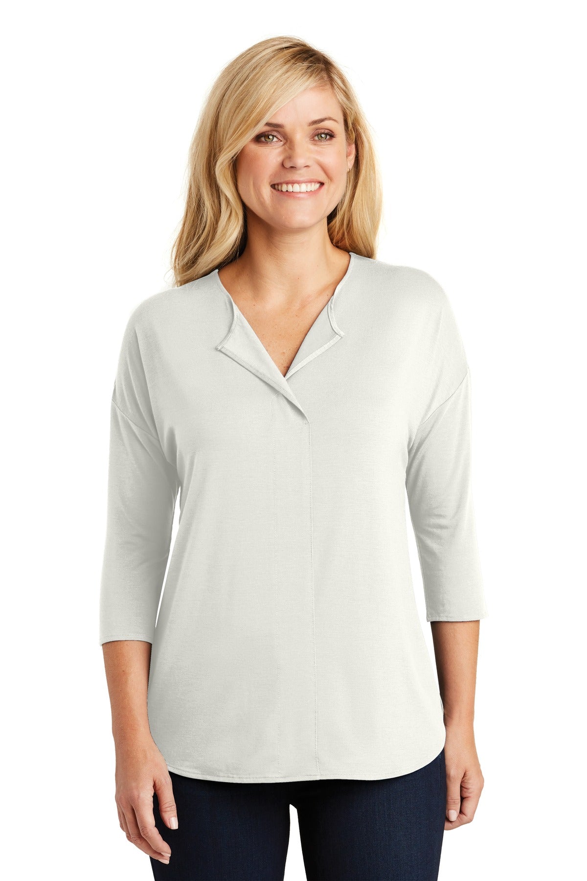 Port Authority Women's Concept 3/4-Sleeve Soft Split Neck Top. LK5433 Womens Apparel Shirts & Tops