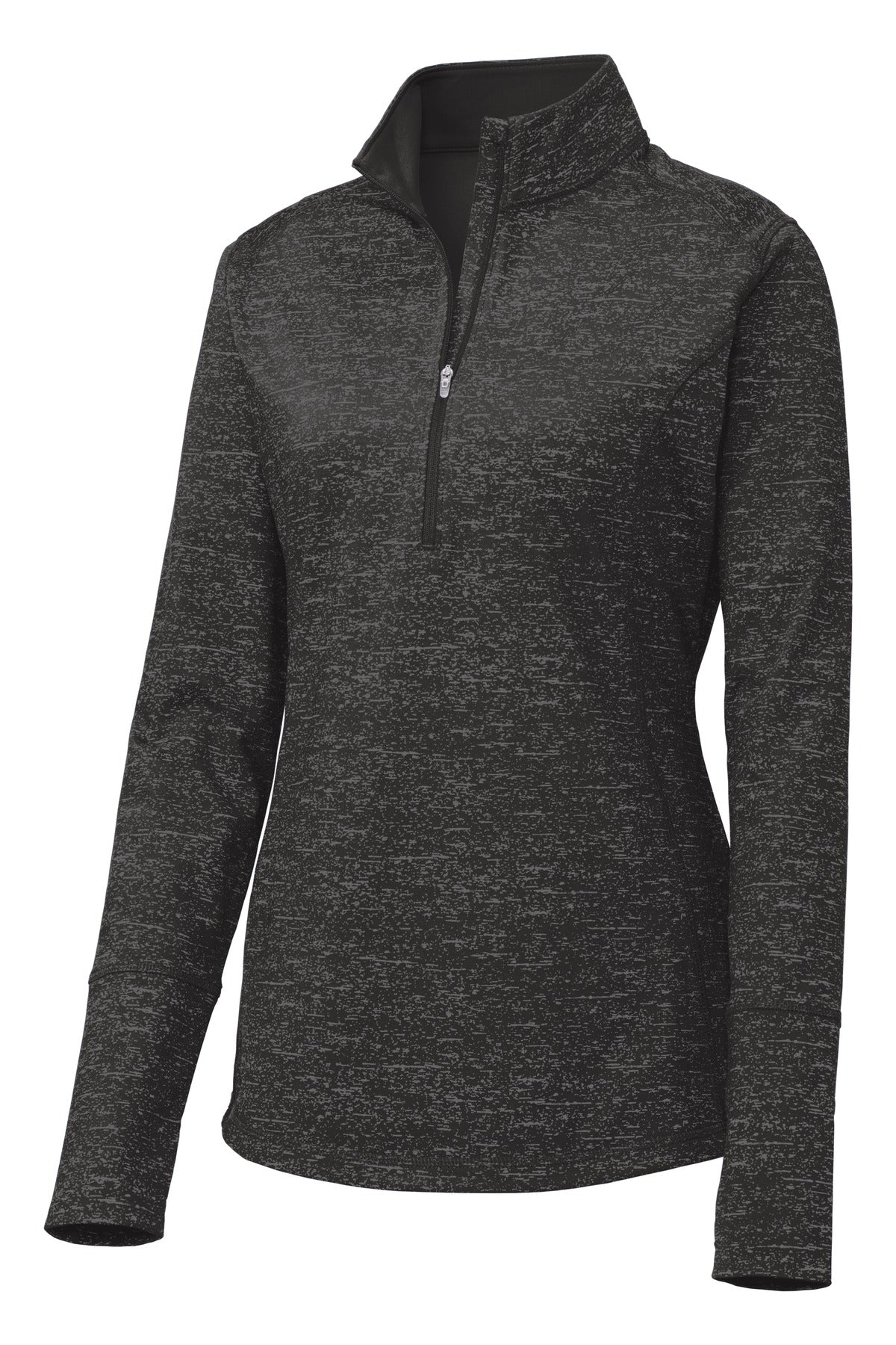 Sport-Tek Women's Sport-Wick Stretch Reflective Heather 1/2-Zip Pullover LST855 Womens Apparel Sweatshirts & Fleece