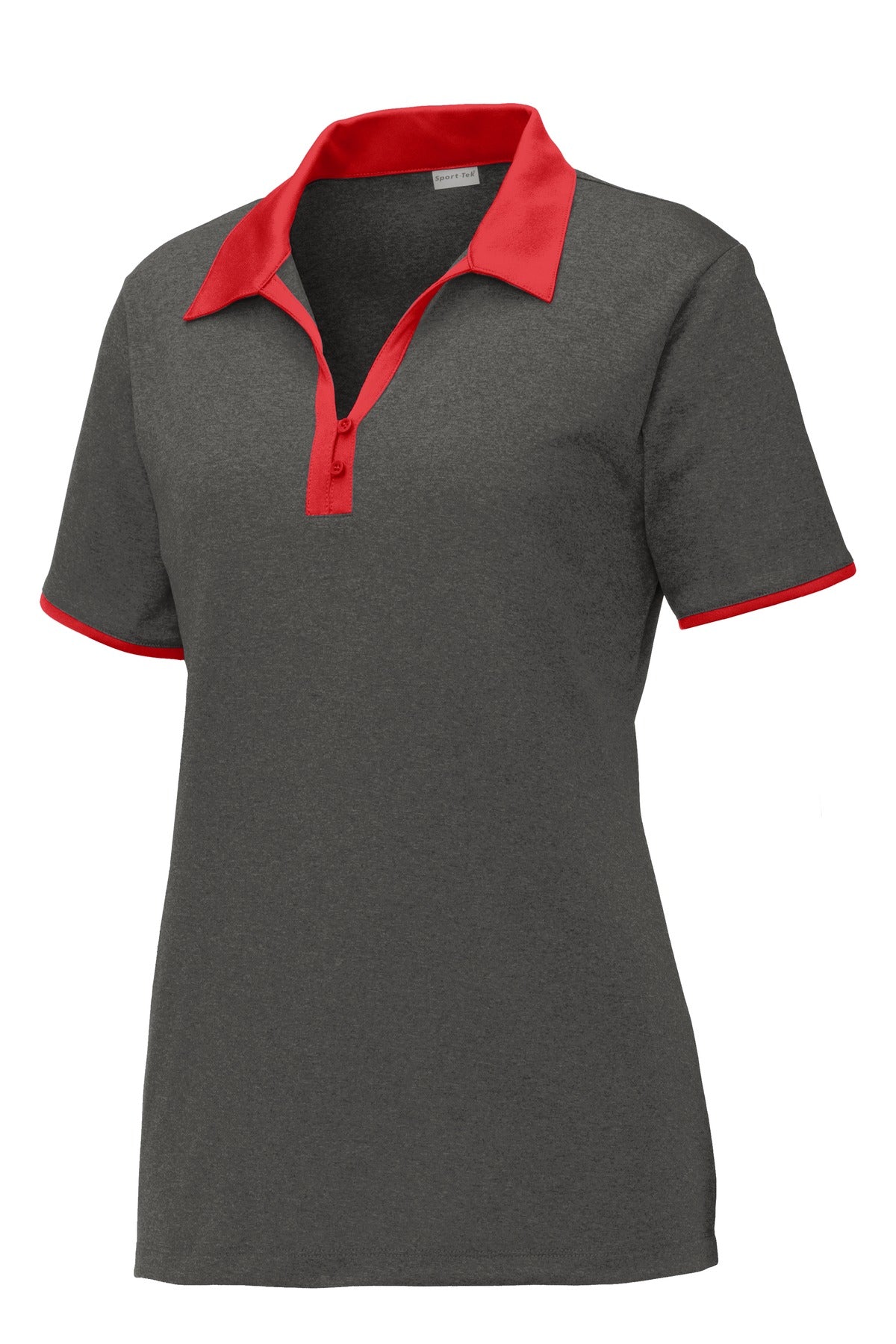 Sport-Tek Women's Heather Contender Contrast Polo LST667 Womens Apparel Shirts & Tops