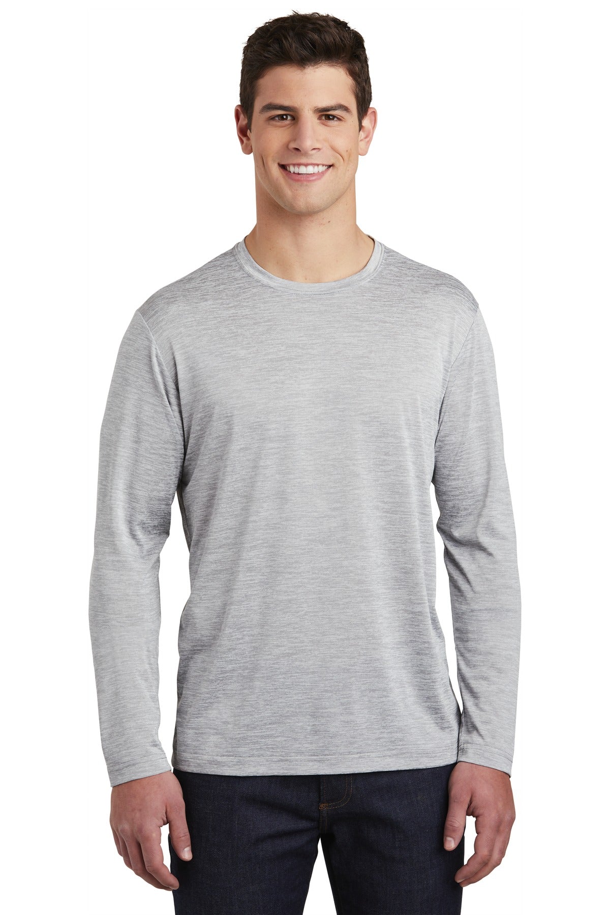 Sport-Tek Men's PosiCharge Long Sleeve Electric Heather Tee Mens Apparel Shirts & Tops