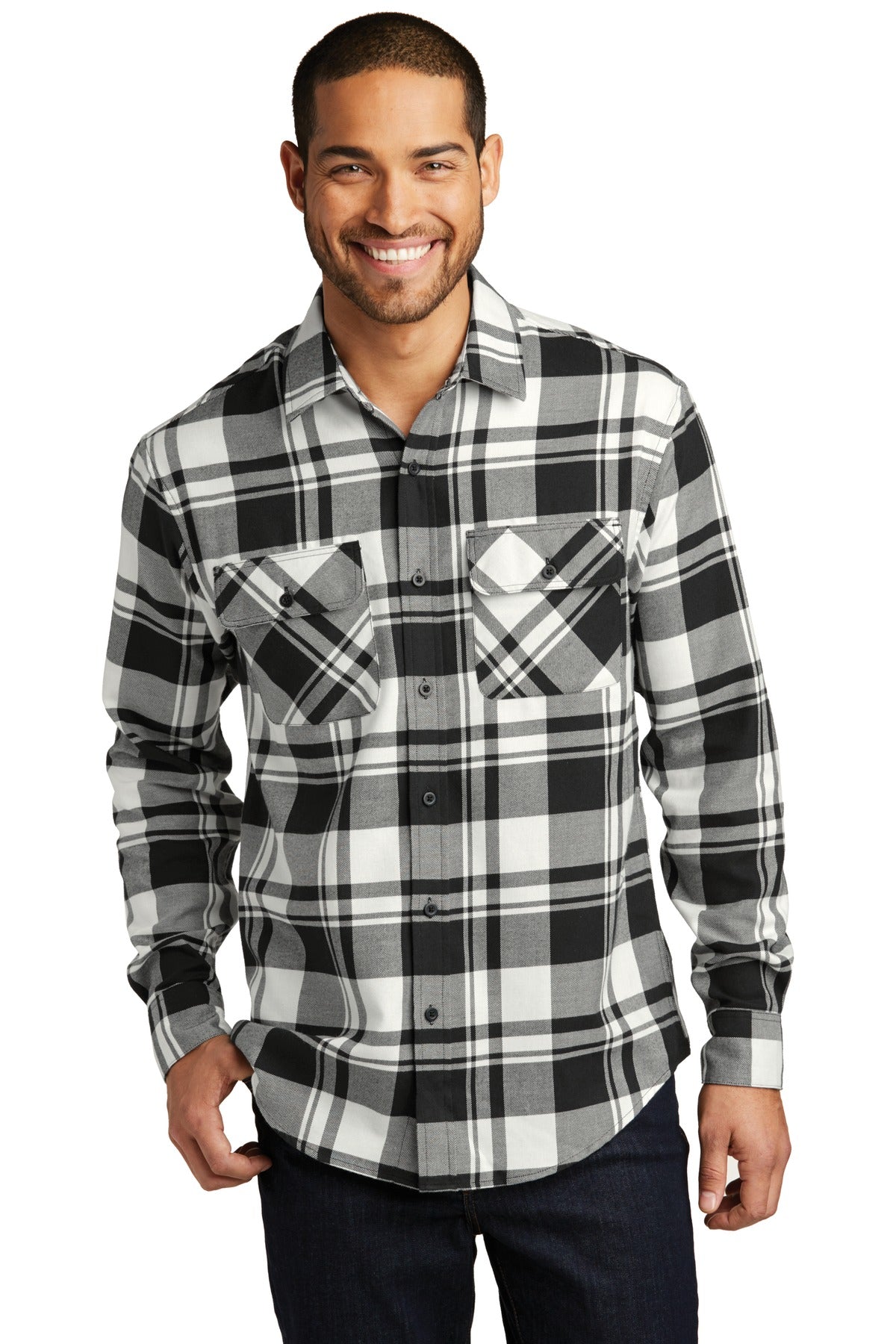Port Authority Men's Plaid Flannel Shirt. W668 Mens Apparel Shirts & Tops