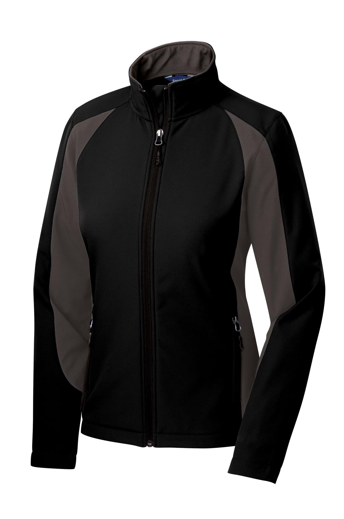 Sport-Tek Women's Colorblock Soft Shell Jacket. LST970 Womens Apparel Jackets & Vests