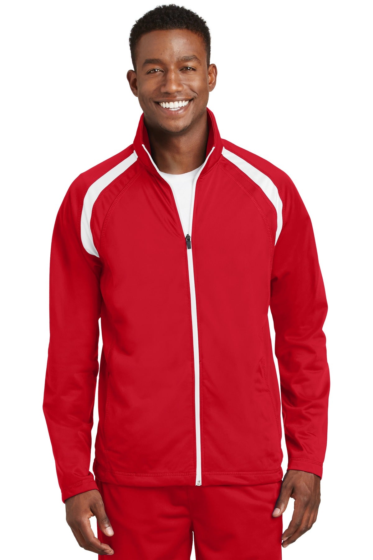 Sport-Tek Men's Tricot Track Jacket Mens Apparel Jackets & Vests