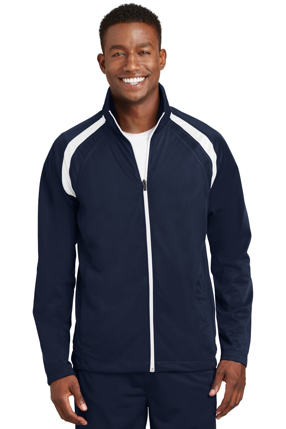 Sport-Tek Men's Tricot Track Jacket Mens Apparel Jackets & Vests