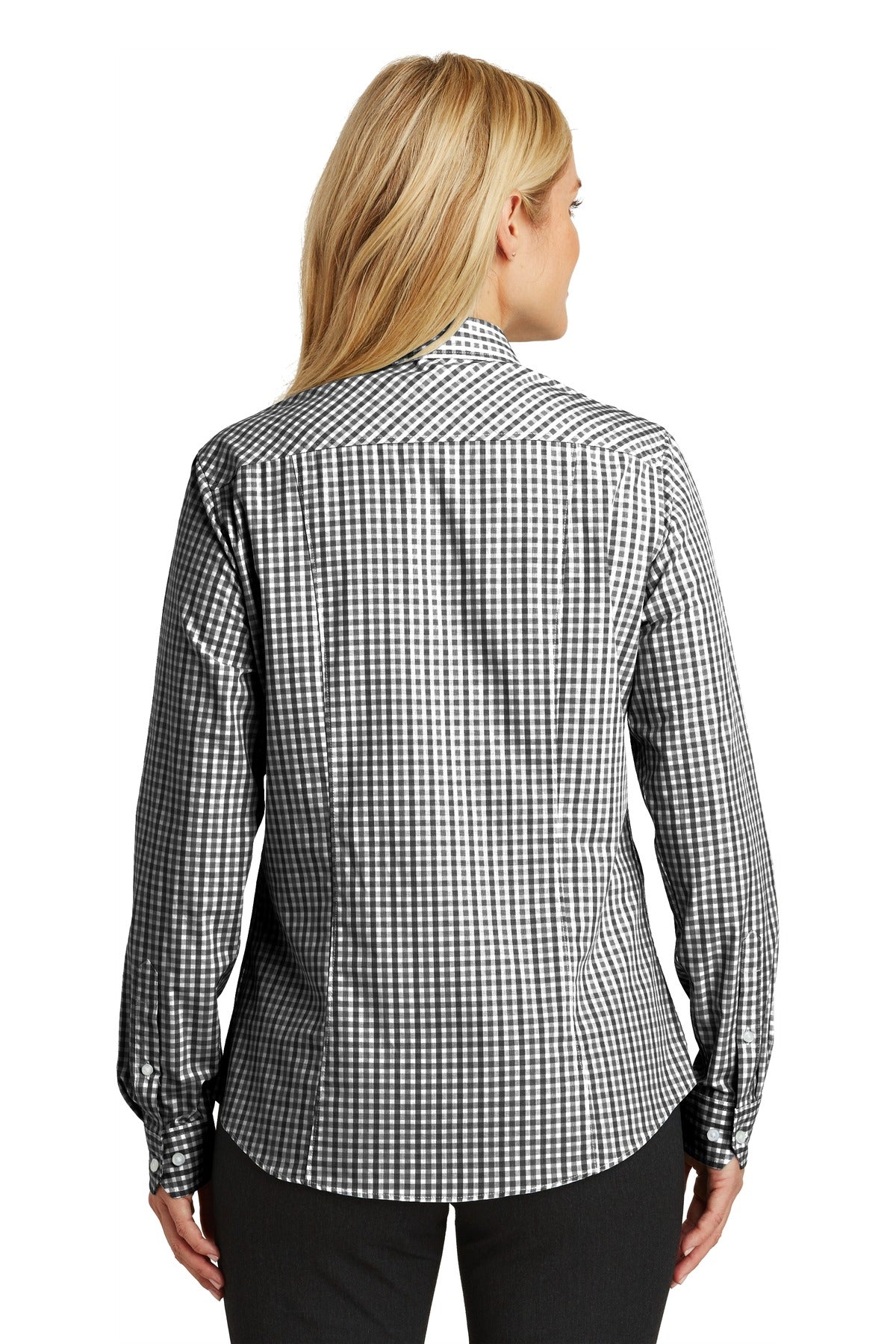 Port Authority Women's Long Sleeve Gingham Easy Care Shirt. L654 Womens Apparel Shirts & Tops