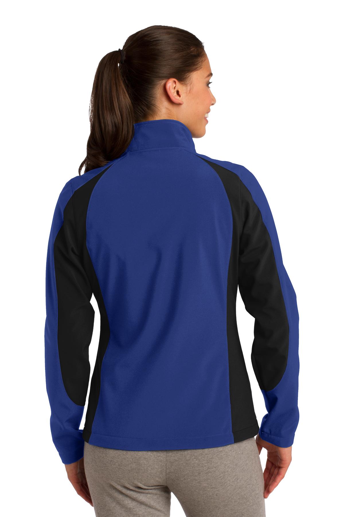 Sport-Tek Women's Colorblock Soft Shell Jacket. LST970 Womens Apparel Jackets & Vests