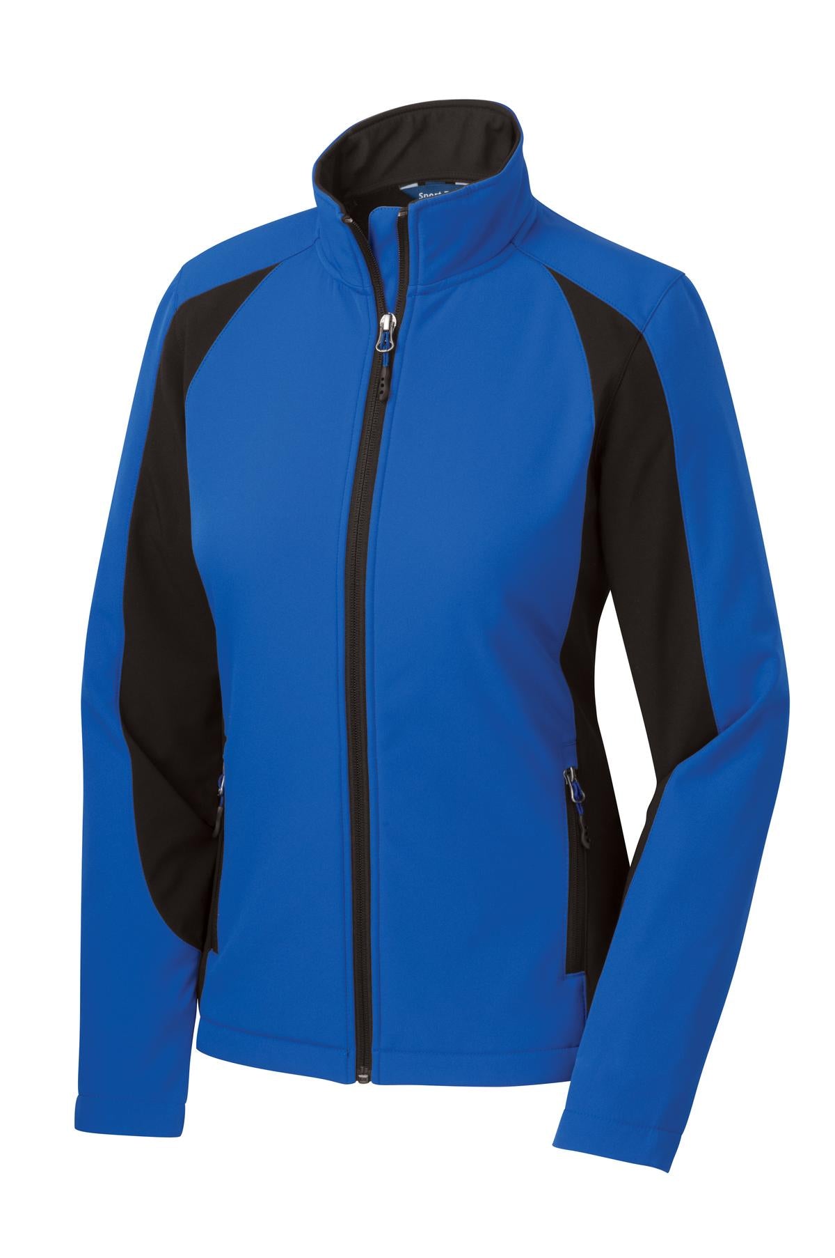 Sport-Tek Women's Colorblock Soft Shell Jacket. LST970 Womens Apparel Jackets & Vests