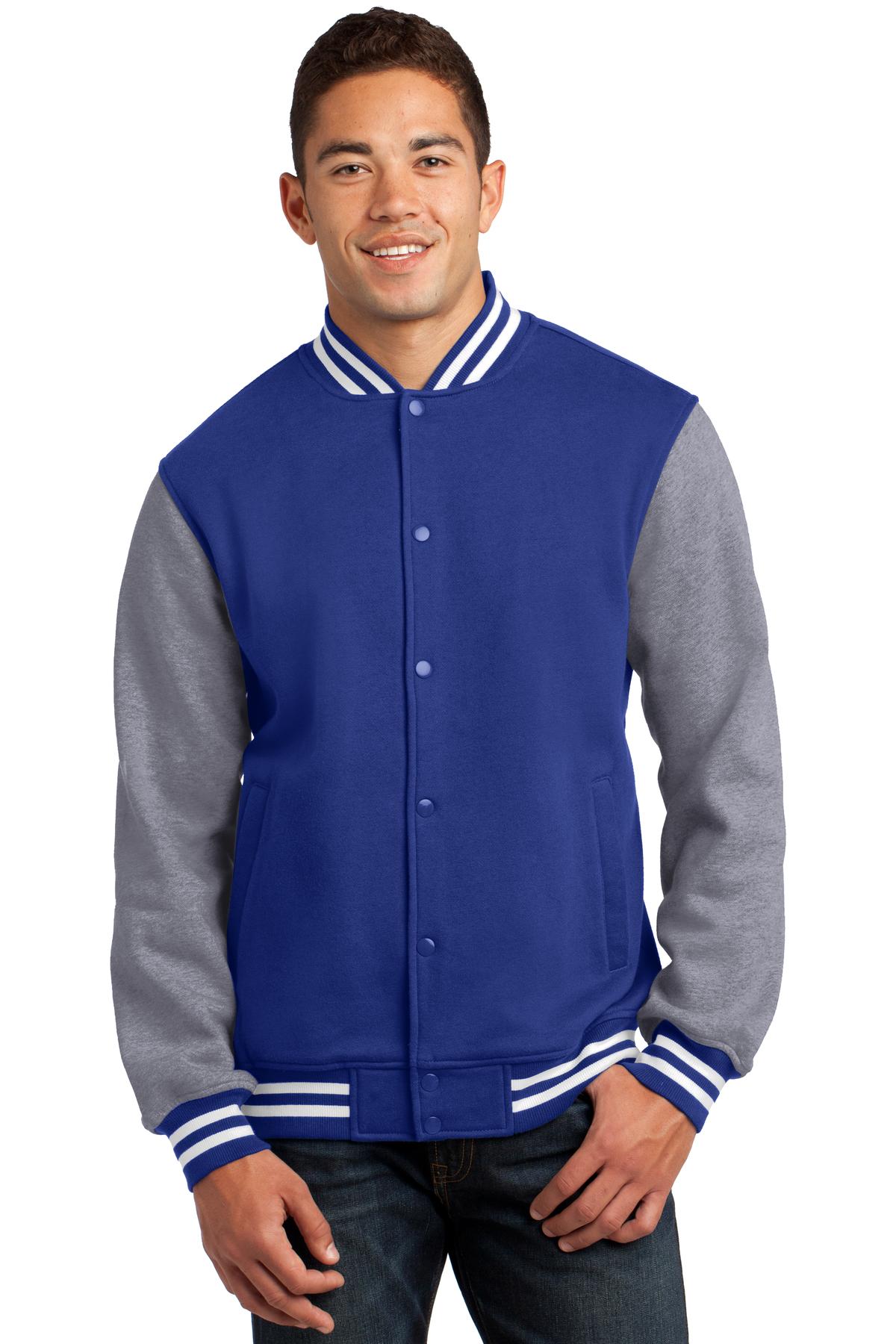 Sport-Tek Women's Fleece Letterman Jacket Womens Apparel Jackets & Vests