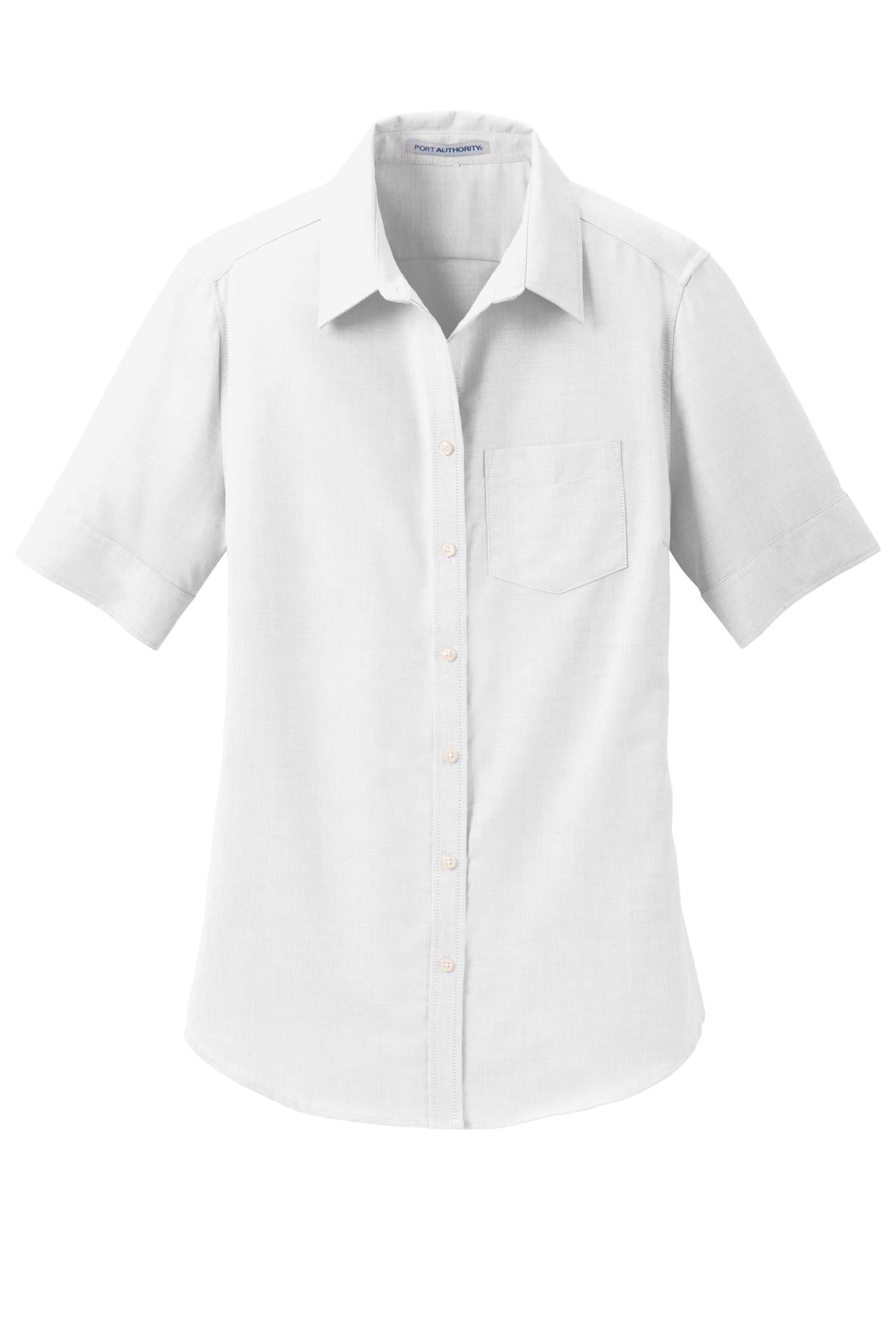 Port Authority Women's Short Sleeve SuperPro Oxford Shirt. L659 Womens Apparel Shirts & Tops