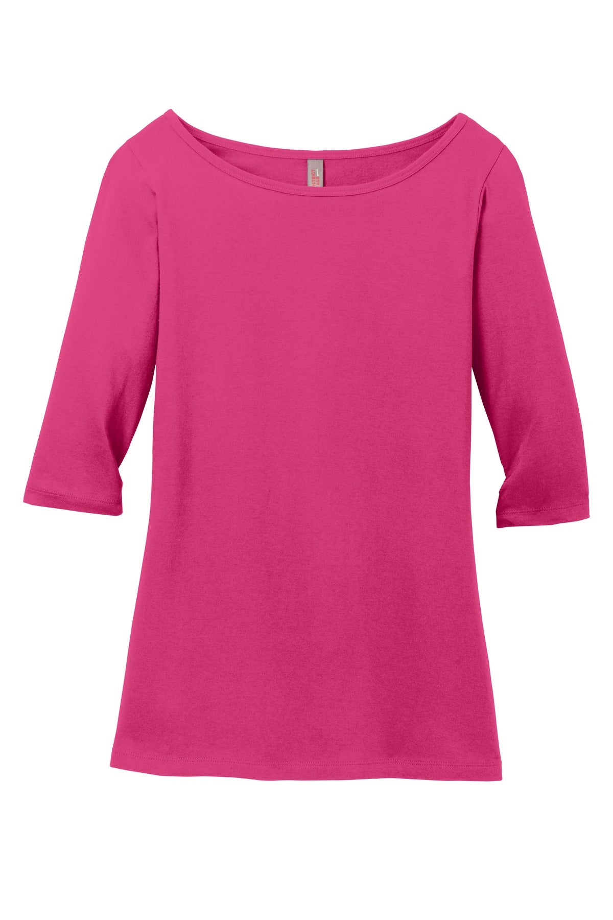 District Women's Perfect Weight 3/4-Sleeve Tee. DM107L Womens Apparel Shirts & Tops