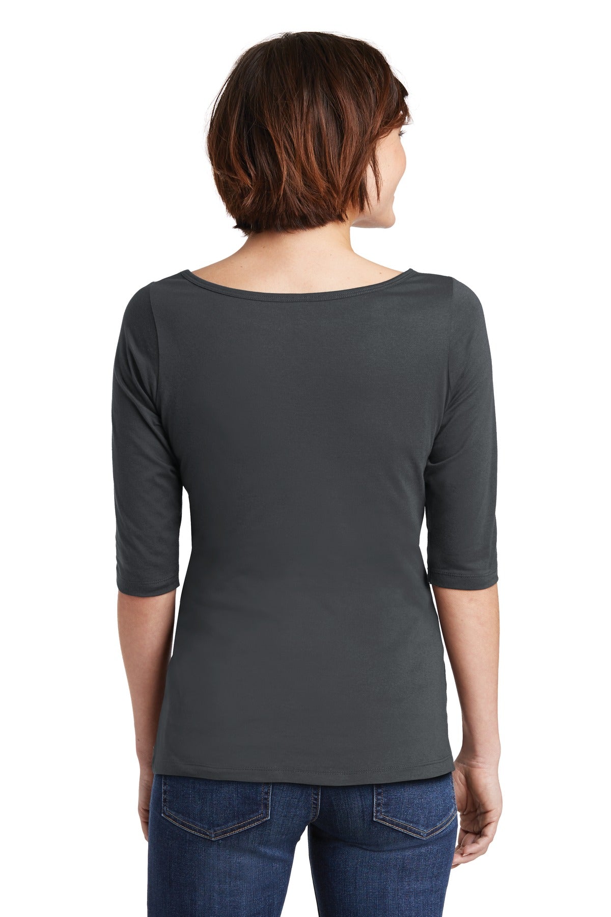 District Women's Perfect Weight 3/4-Sleeve Tee. DM107L Womens Apparel Shirts & Tops