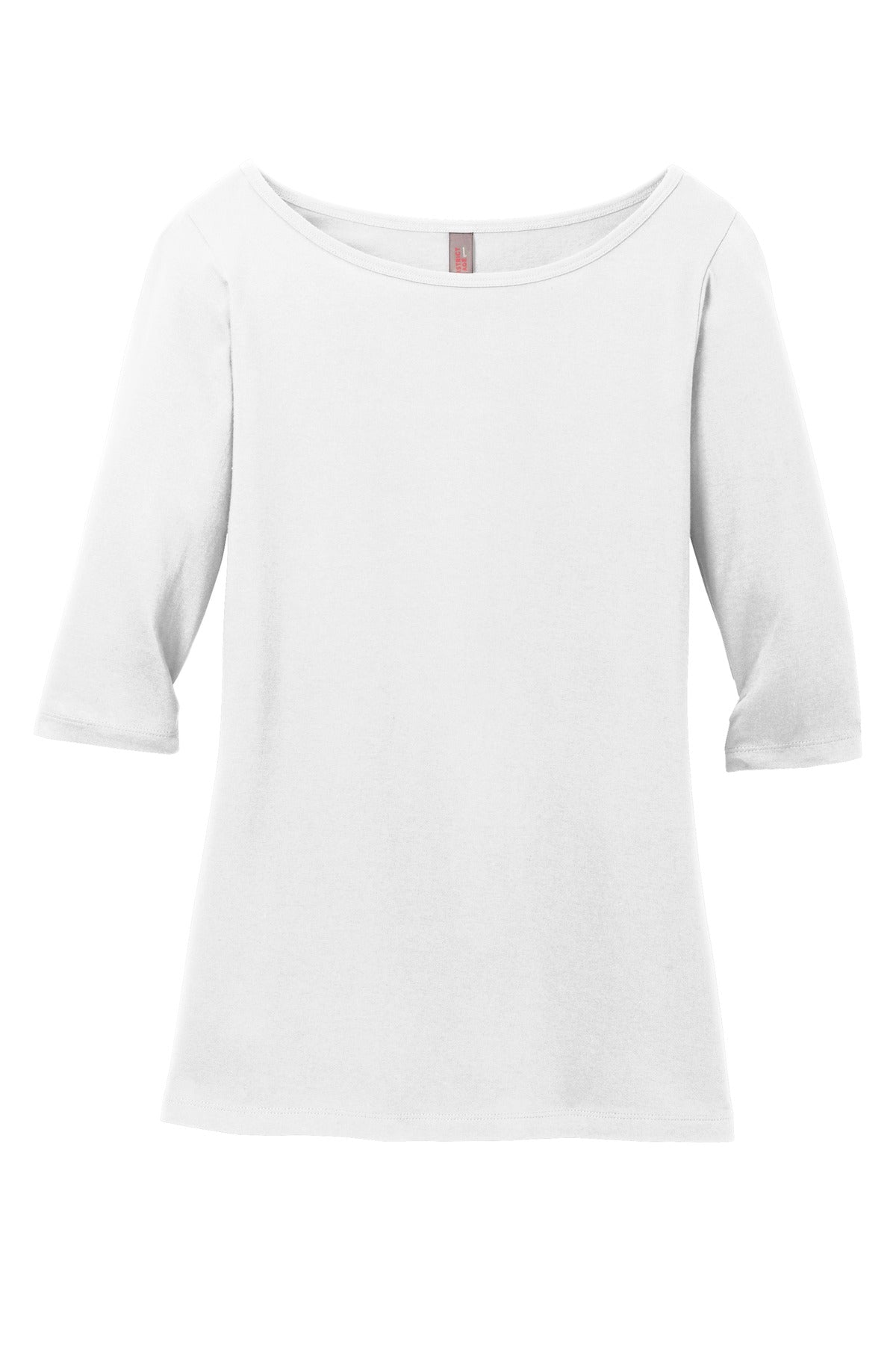 District Women's Perfect Weight 3/4-Sleeve Tee. DM107L Womens Apparel Shirts & Tops