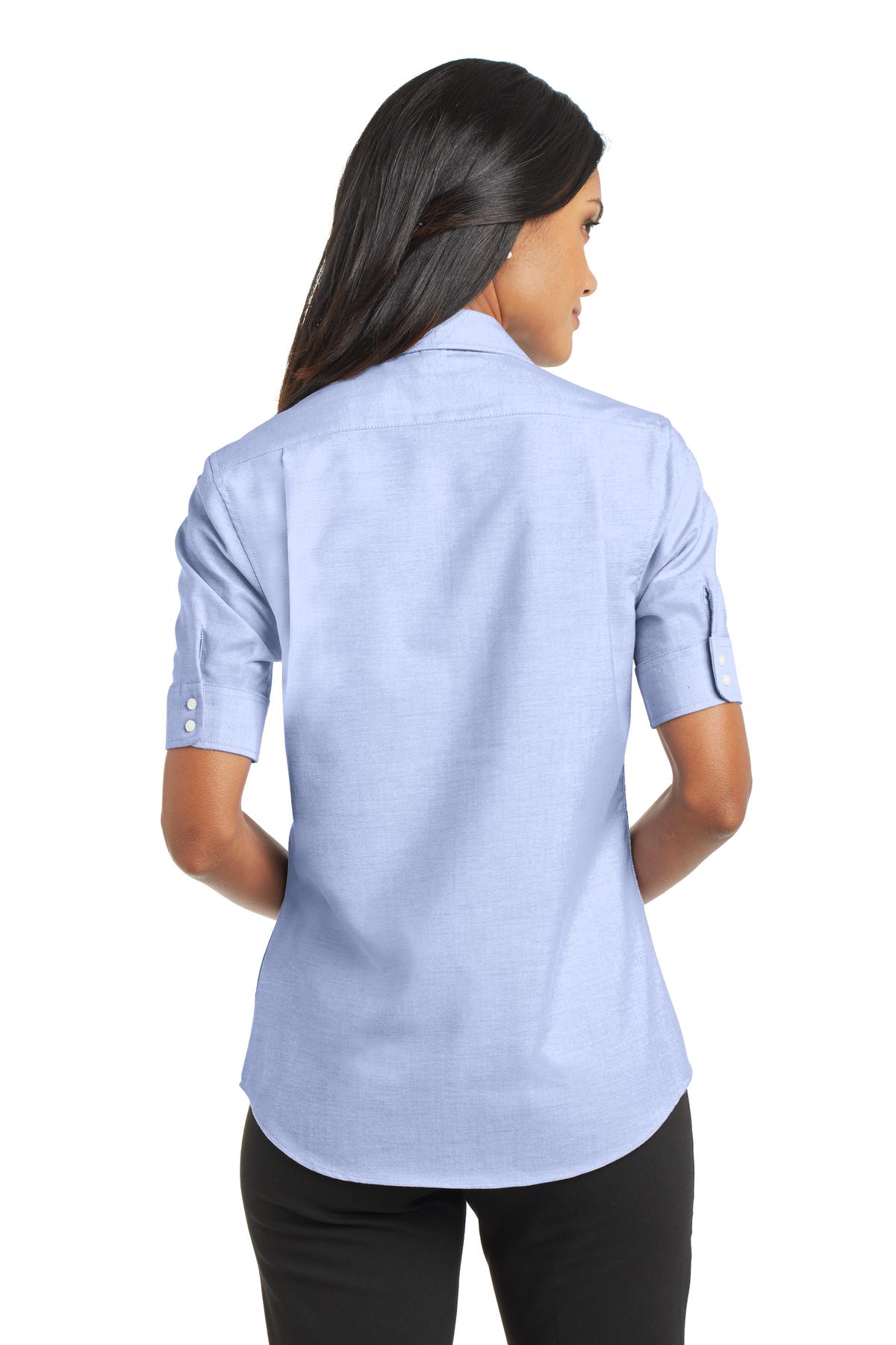 Port Authority Women's Short Sleeve SuperPro Oxford Shirt. L659 Womens Apparel Shirts & Tops