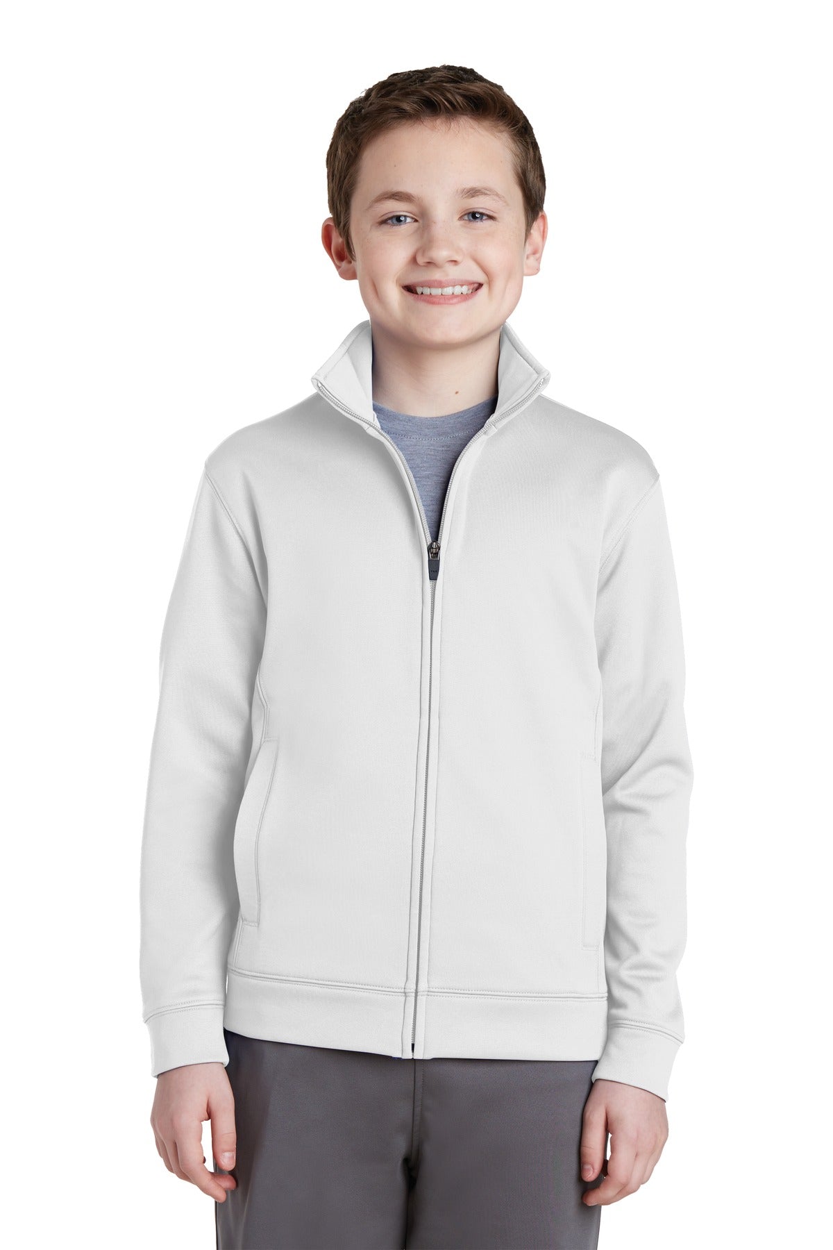 Sport-Tek Youth Sport-Wick Fleece Full-Zip Jacket. YST241 Youth Apparel Jackets & Vests