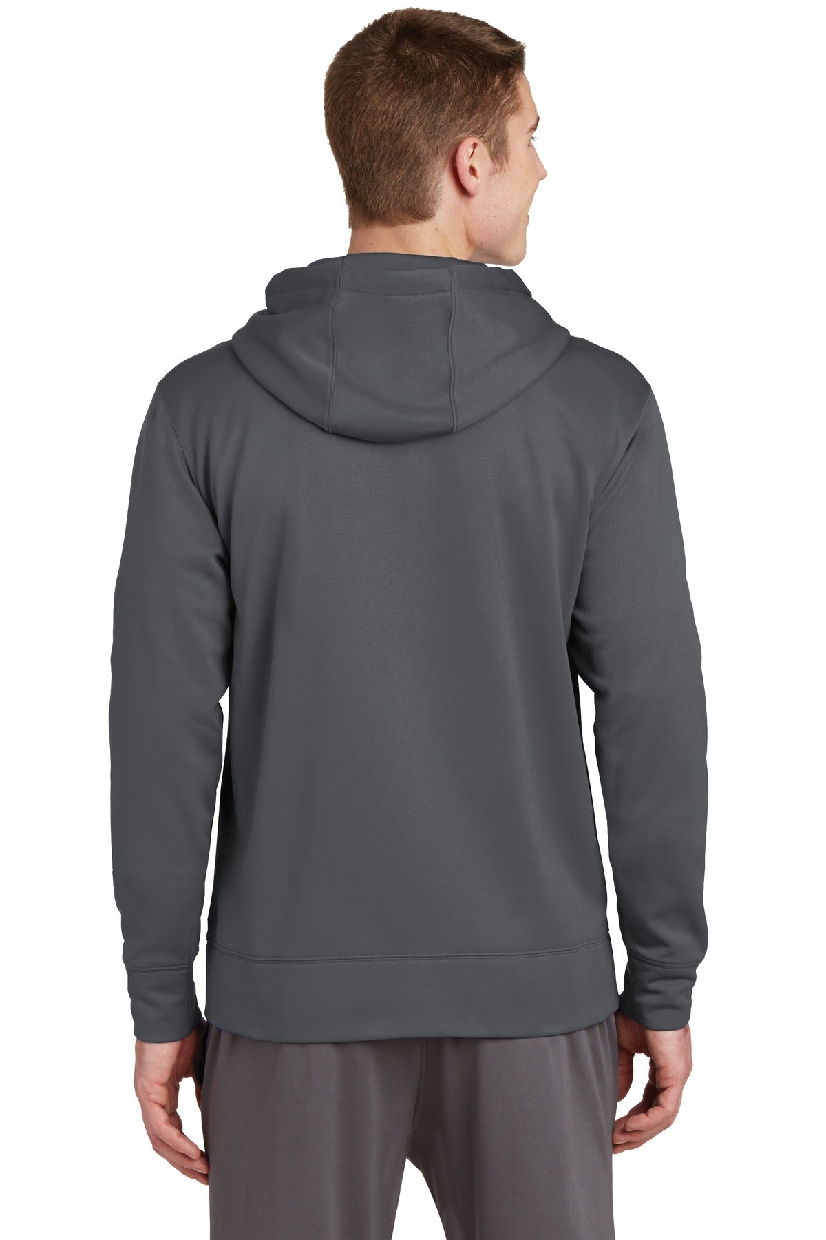 Sport-Tek Men's Sport-Wick Fleece Full-Zip Hooded Jacket Mens Apparel Sweatshirts & Fleece