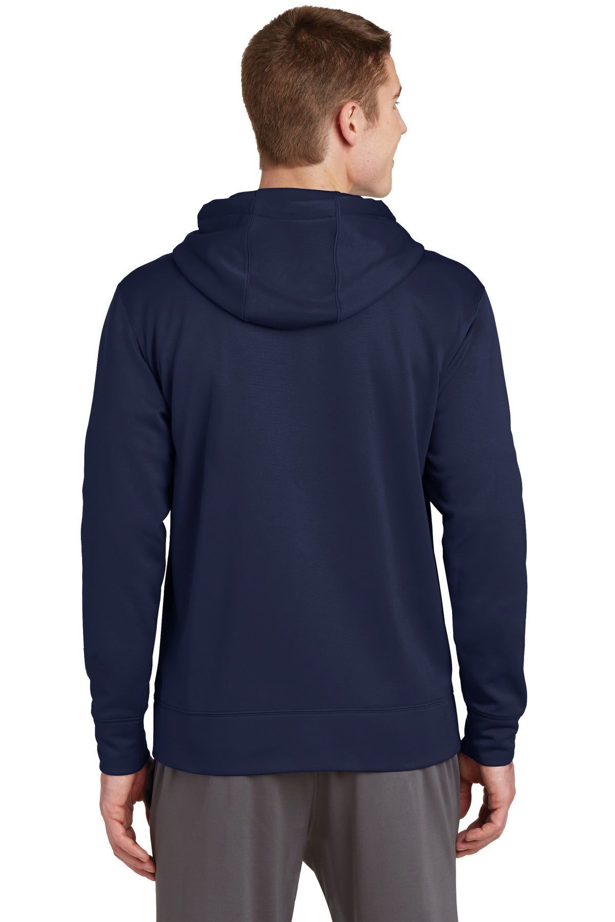 Sport-Tek Men's Sport-Wick Fleece Full-Zip Hooded Jacket Mens Apparel Sweatshirts & Fleece