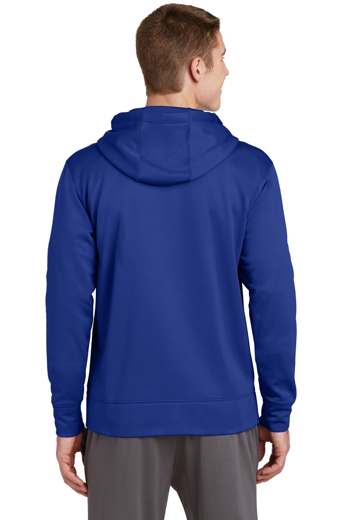 Sport-Tek Men's Sport-Wick Fleece Full-Zip Hooded Jacket Mens Apparel Sweatshirts & Fleece