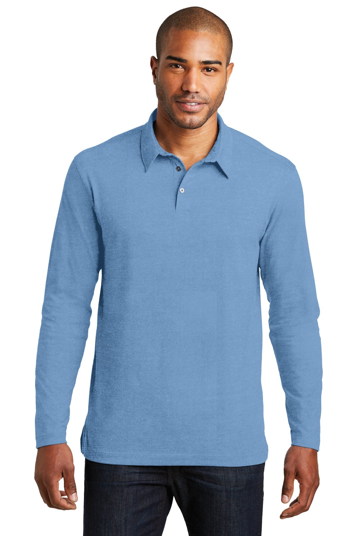 Port Authority Long Sleeve Meridian Cotton Blend Polo. K577LS Mens Apparel Shirts & Tops