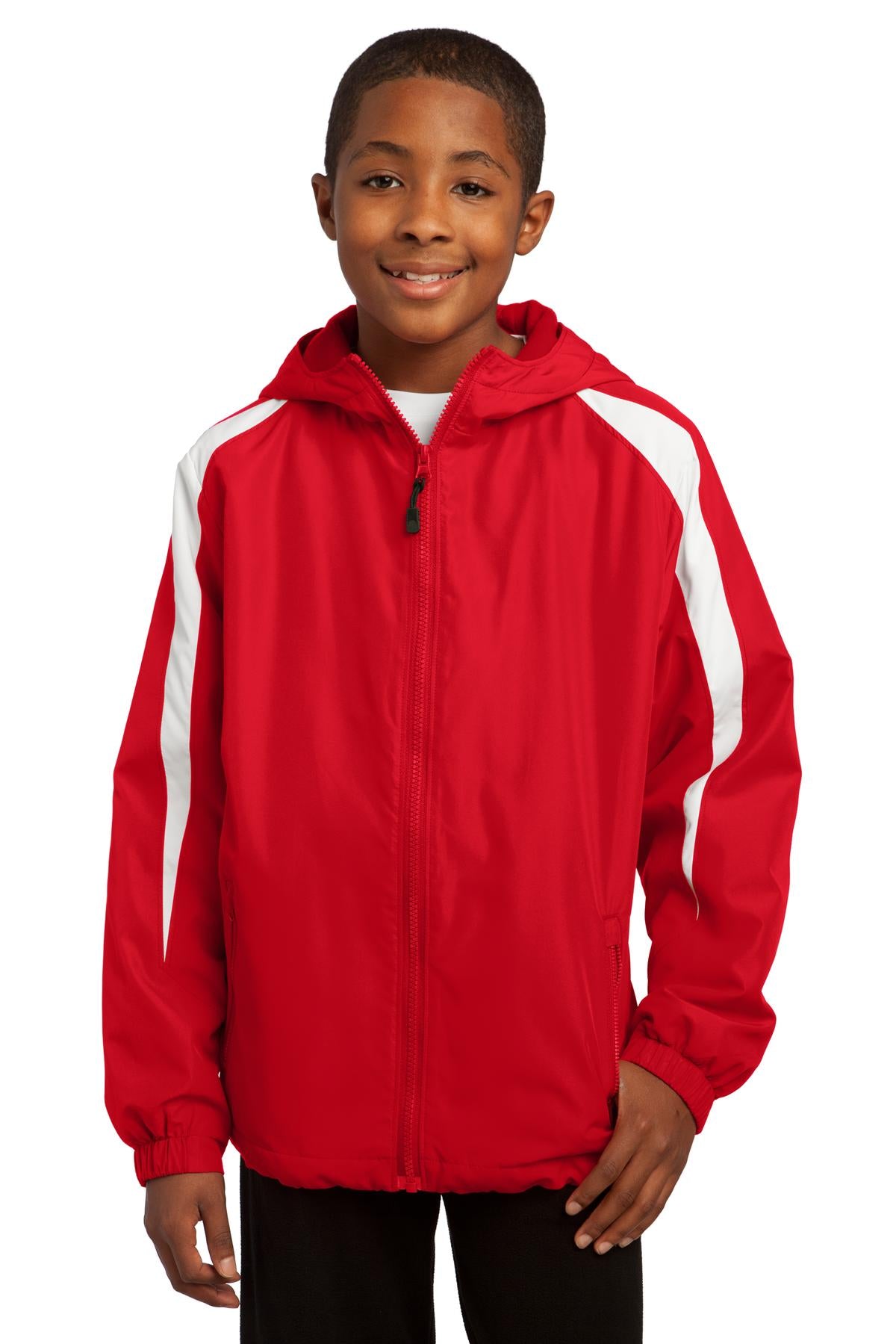 Sport-Tek Youth Fleece-Lined Colorblock Jacket Youth Apparel Jackets & Vests