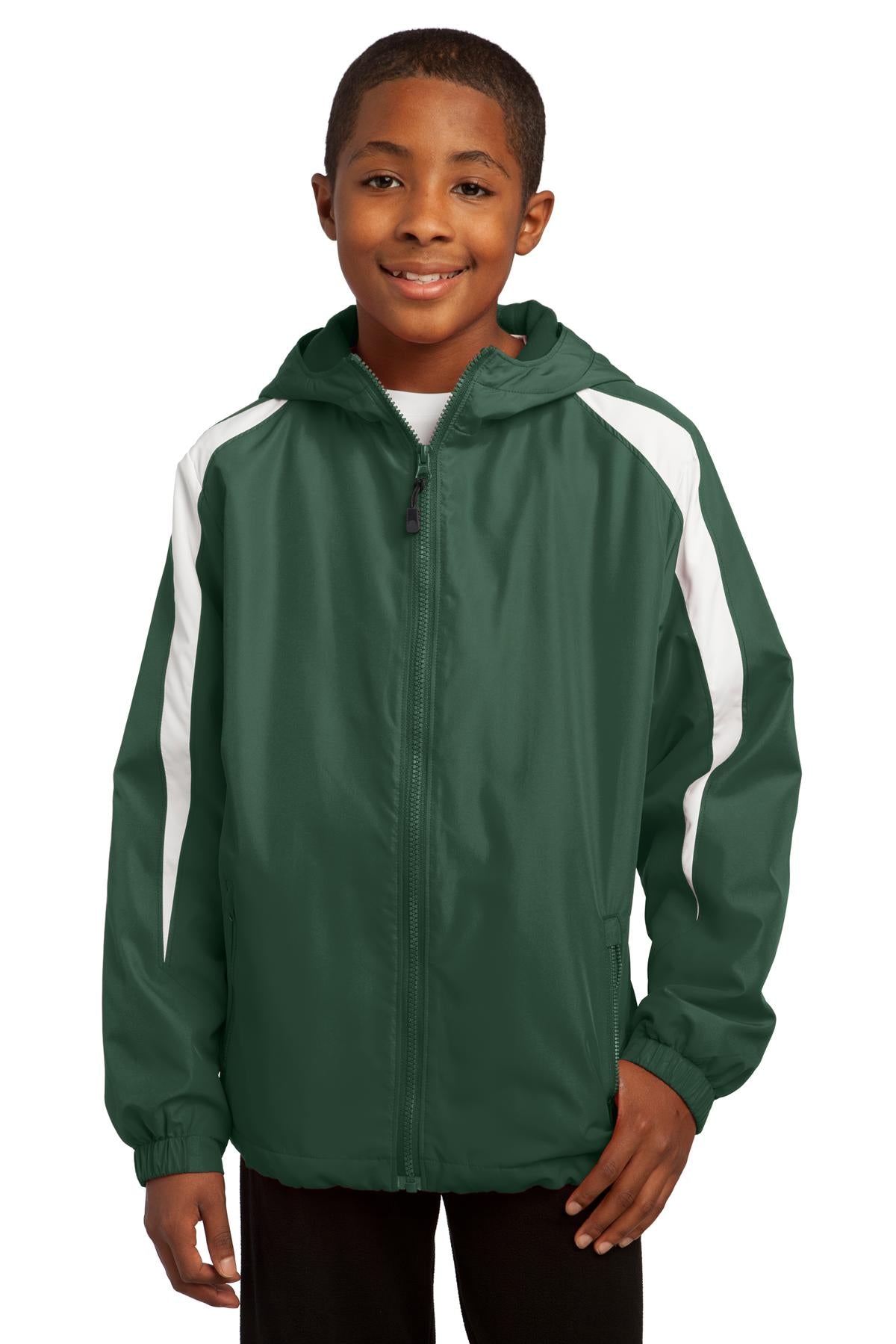 Sport-Tek Youth Fleece-Lined Colorblock Jacket Youth Apparel Jackets & Vests