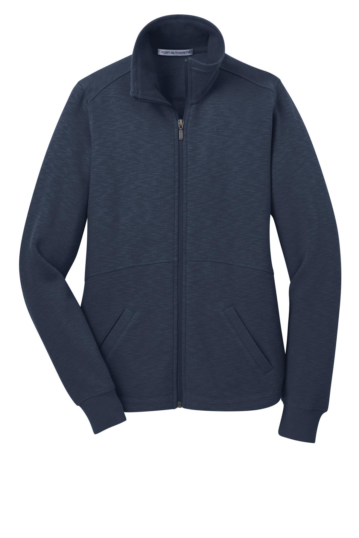 Port Authority Women's Slub Fleece Full-Zip Jacket. L293 Womens Apparel Jackets & Vests