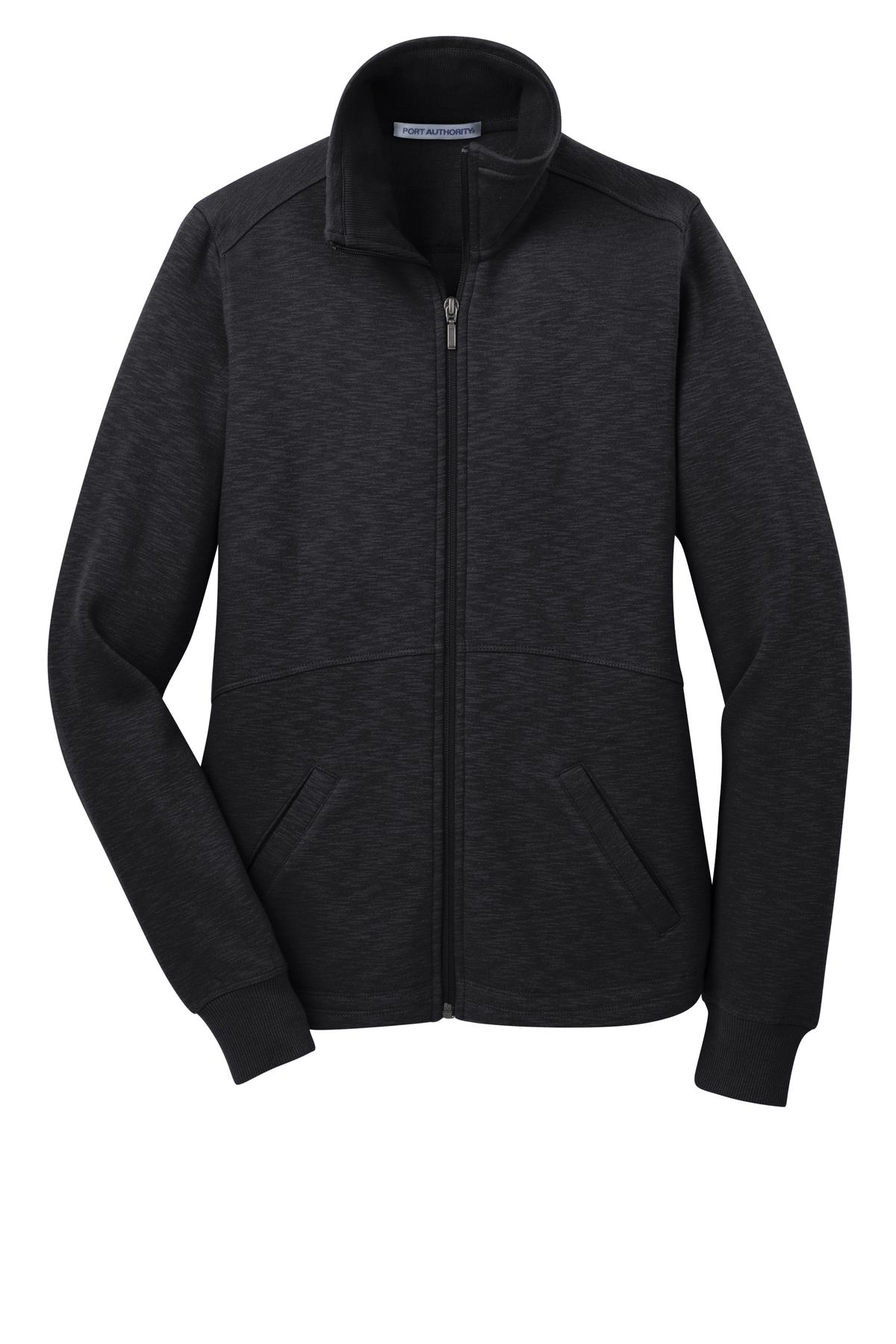 Port Authority Women's Slub Fleece Full-Zip Jacket. L293 Womens Apparel Jackets & Vests