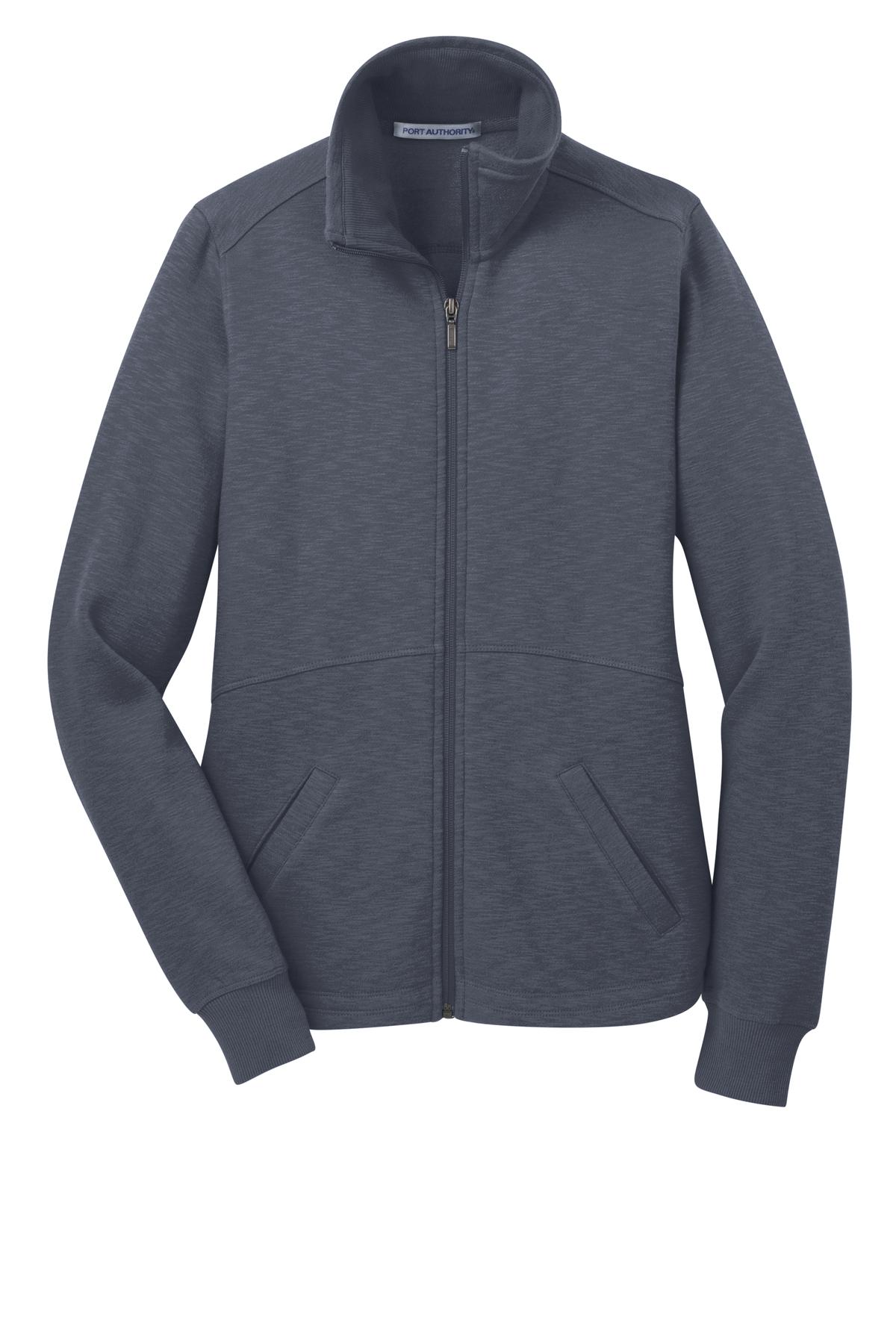 Port Authority Women's Slub Fleece Full-Zip Jacket. L293 Womens Apparel Jackets & Vests