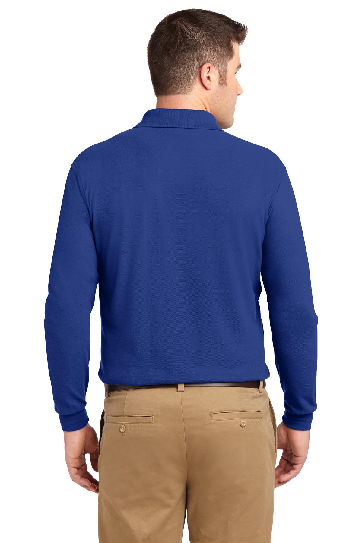 Port Authority Men's Tall Silk Touch Long Sleeve Polo. TLK500LS Mens Apparel Shirts & Tops