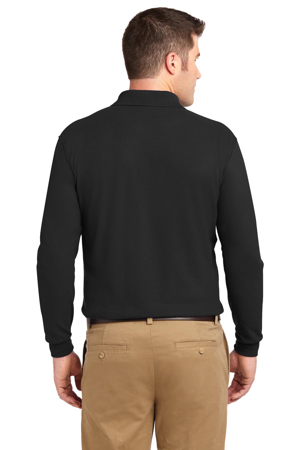 Port Authority Men's Tall Silk Touch Long Sleeve Polo. TLK500LS Mens Apparel Shirts & Tops