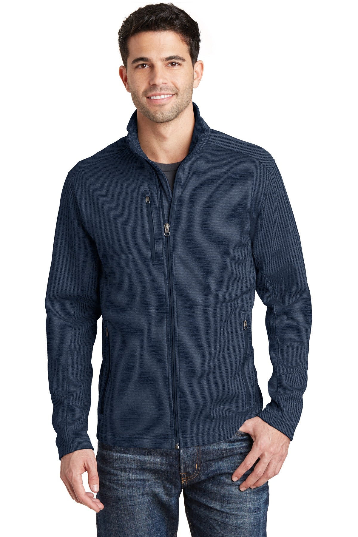Port Authority Men's Digi Stripe Fleece Jacket. F231 Mens Apparel Jackets & Vests