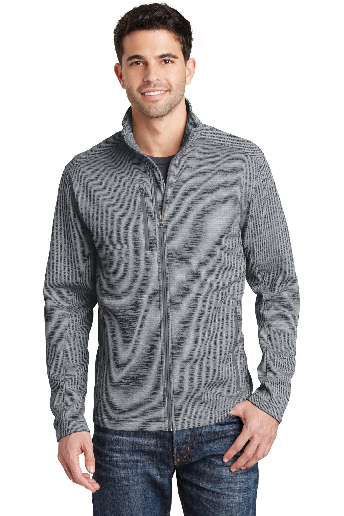 Port Authority Men's Digi Stripe Fleece Jacket. F231 Mens Apparel Jackets & Vests