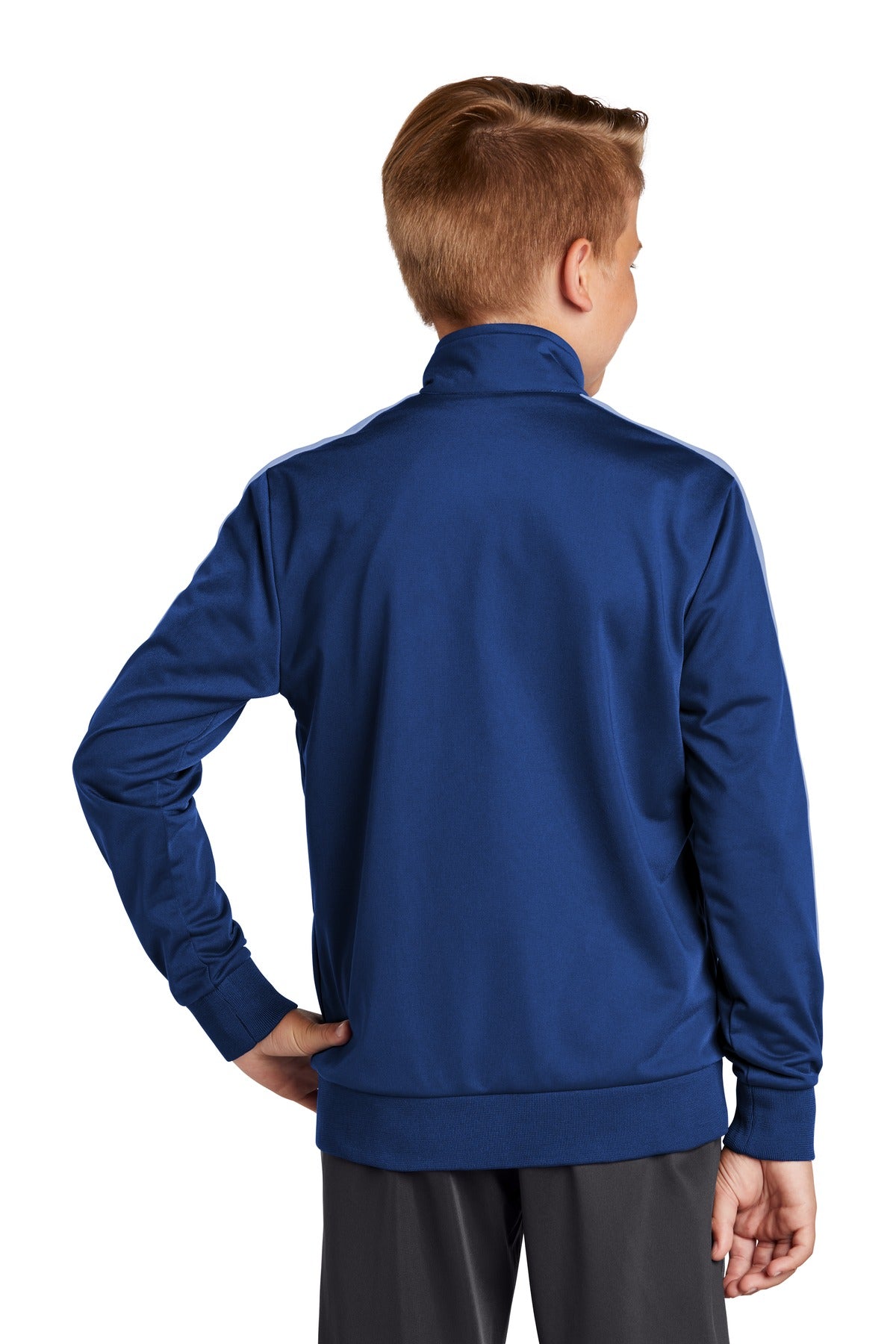Sport-Tek Youth Tricot Track Jacket YST94 Youth Apparel Jackets & Vests