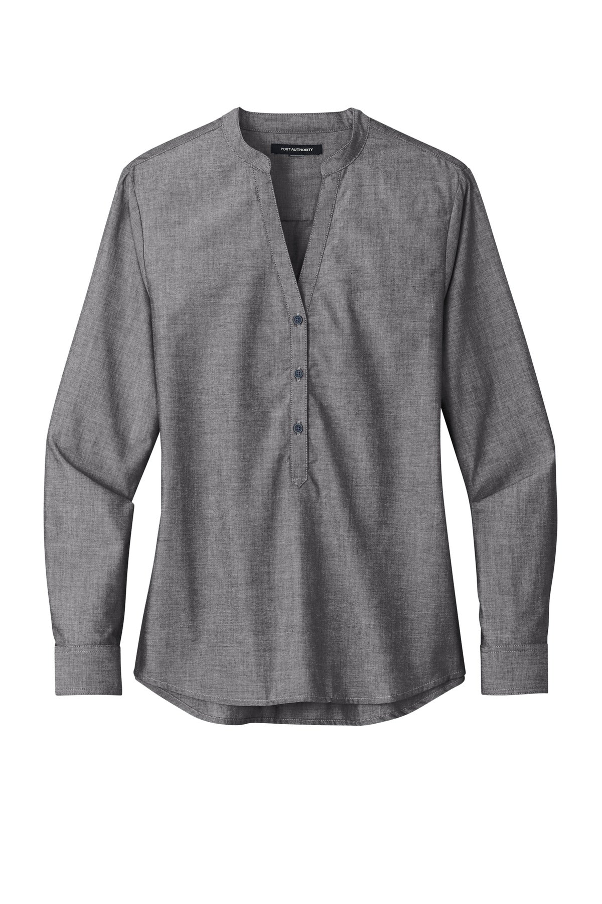 Port Authority Women's Long Sleeve Chambray Easy Care Shirt LW382 Womens Apparel Shirts & Tops