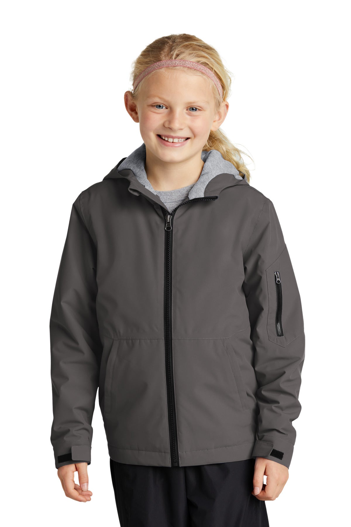Sport-Tek Youth Waterproof Insulated Jacket YST56 Youth Apparel Jackets & Vests