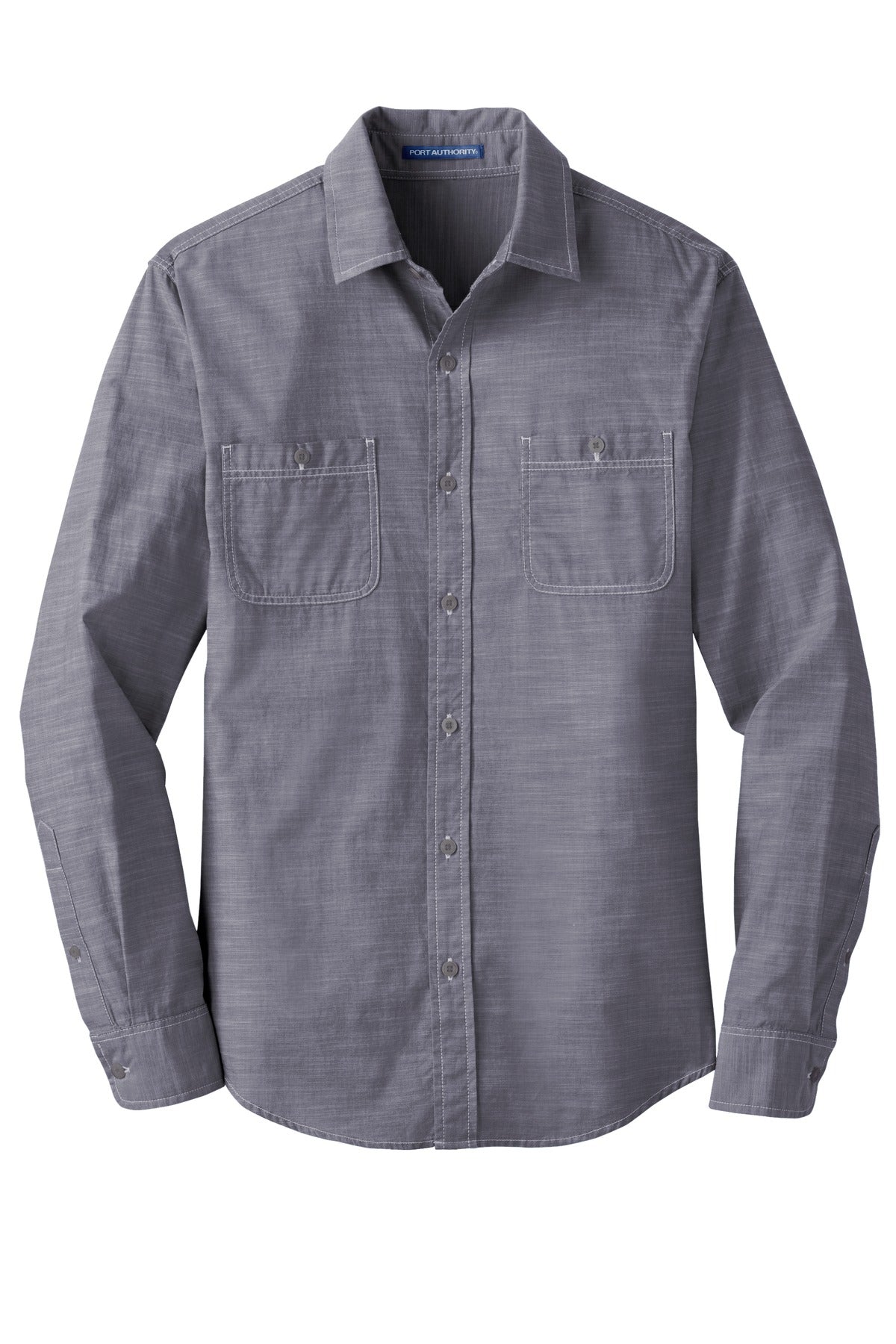 Port Authority Men's Slub Chambray Shirt. W380 Mens Apparel Shirts & Tops