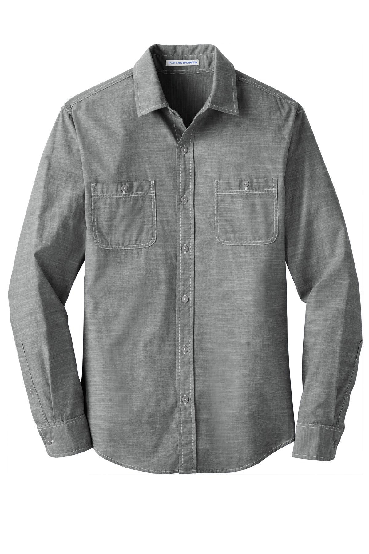 Port Authority Men's Slub Chambray Shirt. W380 Mens Apparel Shirts & Tops