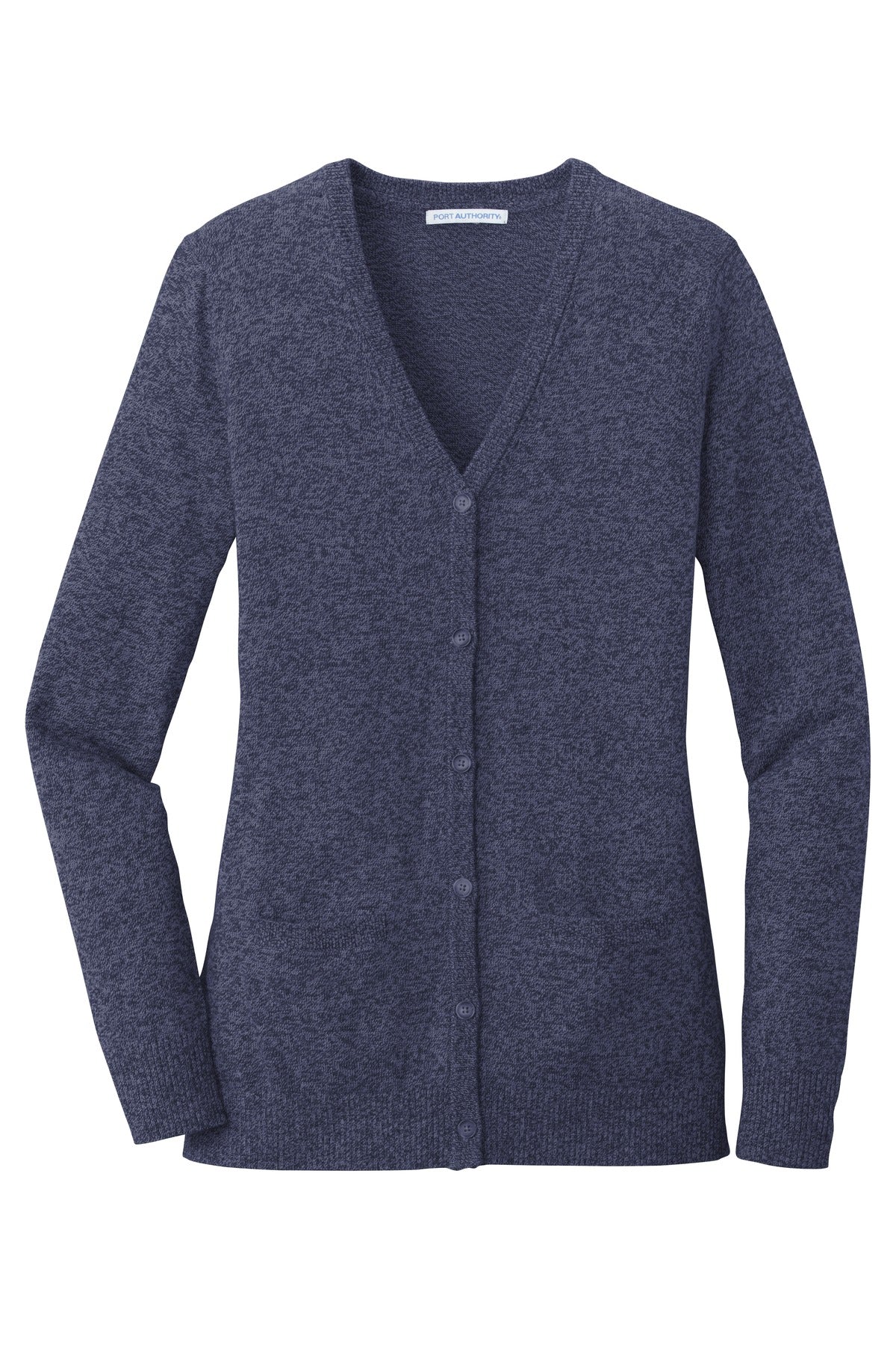 Port Authority Women's Marled Cardigan Sweater. LSW415 Womens Apparel Sweatshirts & Fleece