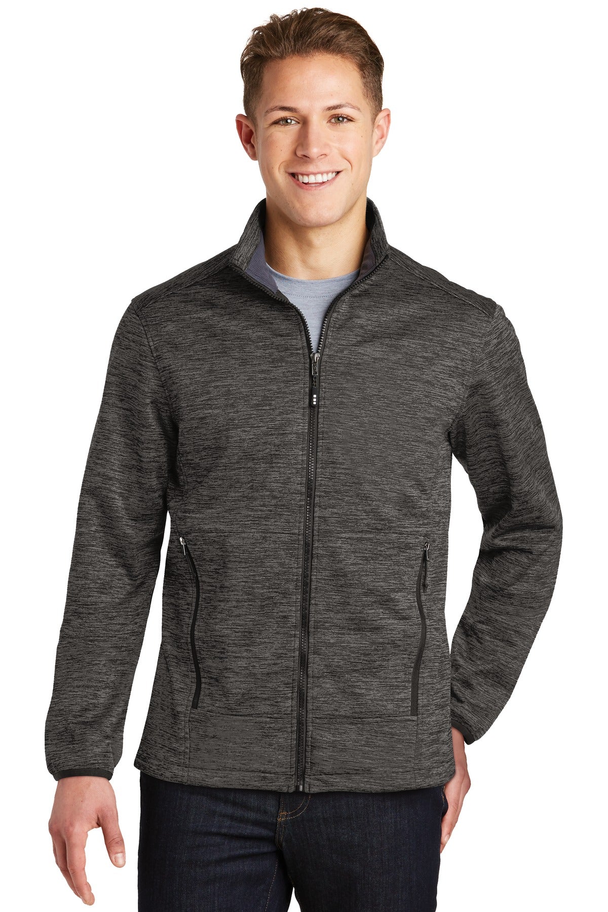 Sport-Tek Men's PosiCharge Electric Heather Soft Shell Jacket Mens Apparel Jackets & Vests