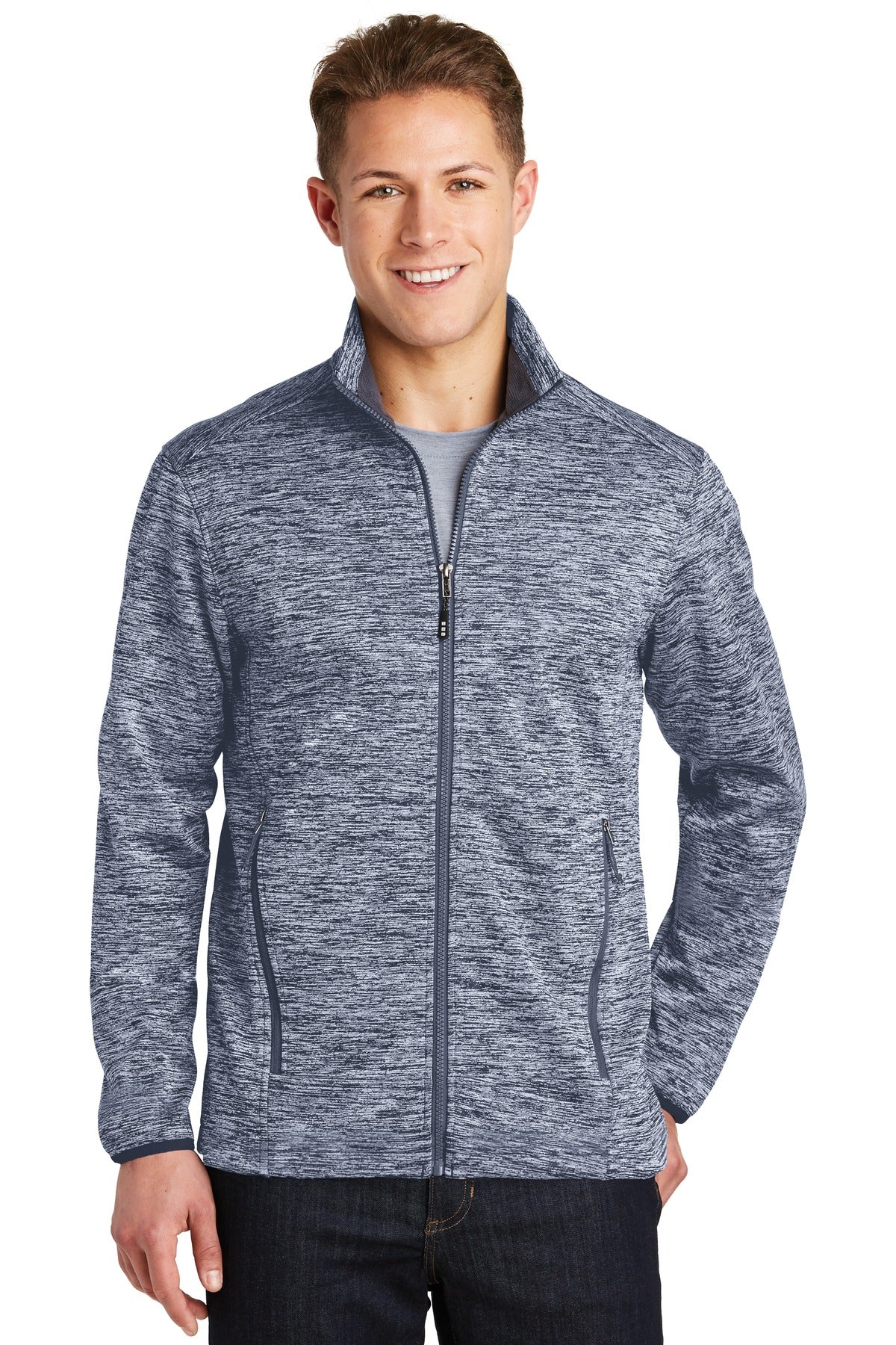 Sport-Tek Men's PosiCharge Electric Heather Soft Shell Jacket Mens Apparel Jackets & Vests