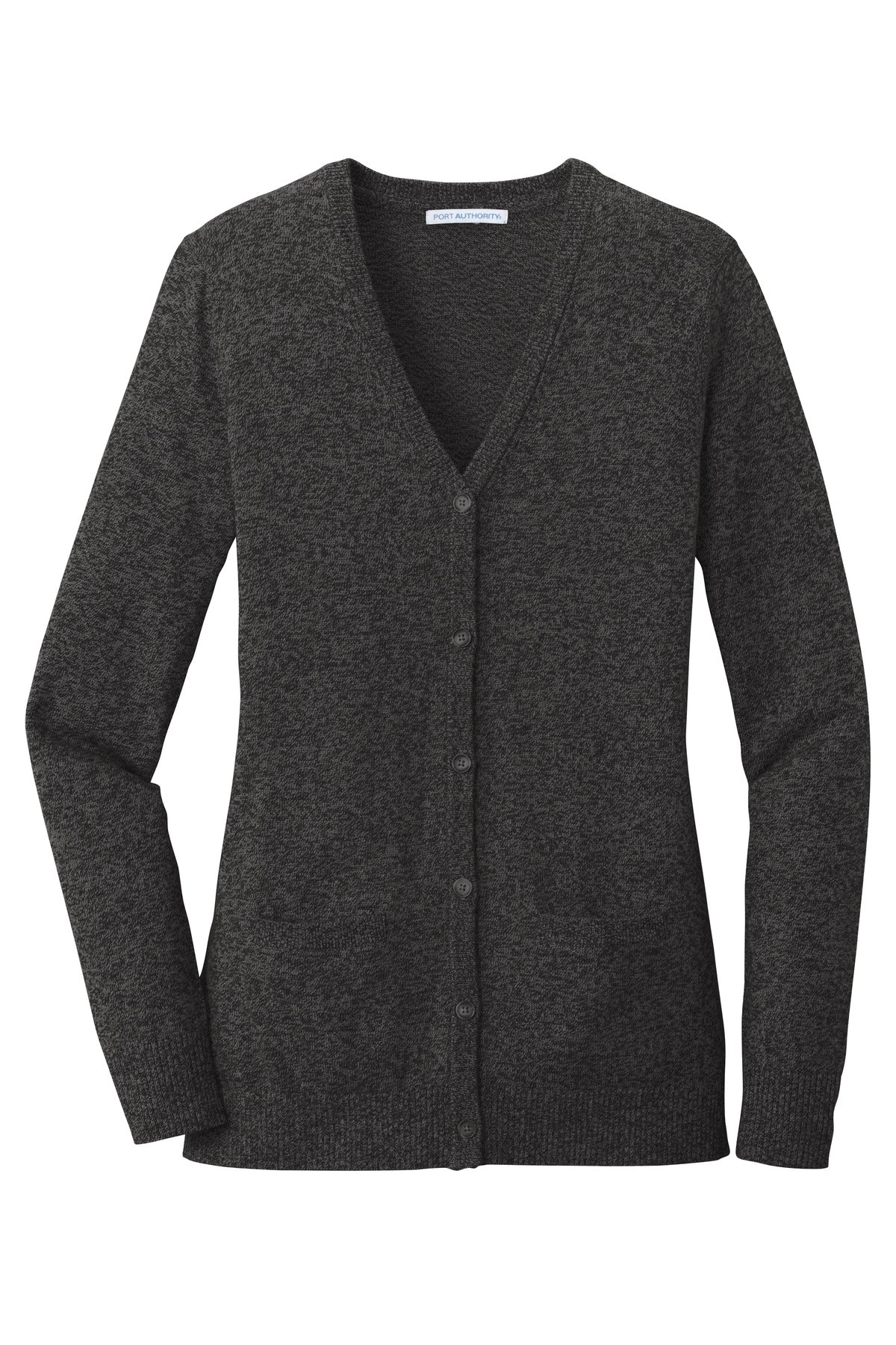 Port Authority Women's Marled Cardigan Sweater. LSW415 Womens Apparel Sweatshirts & Fleece