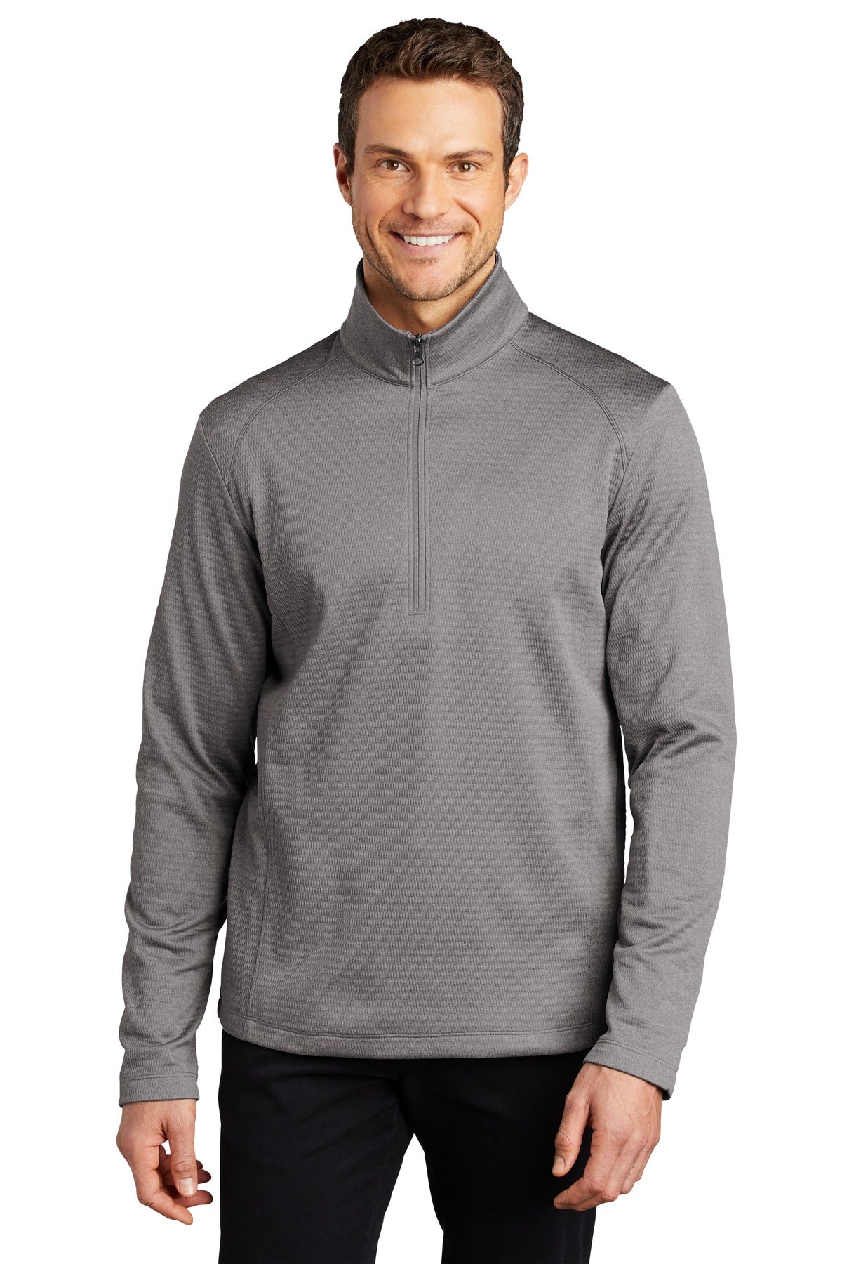 Port Authority Men's Diamond Heather Fleece 1/4-Zip Pullover F248 Mens Apparel Sweatshirts & Fleece