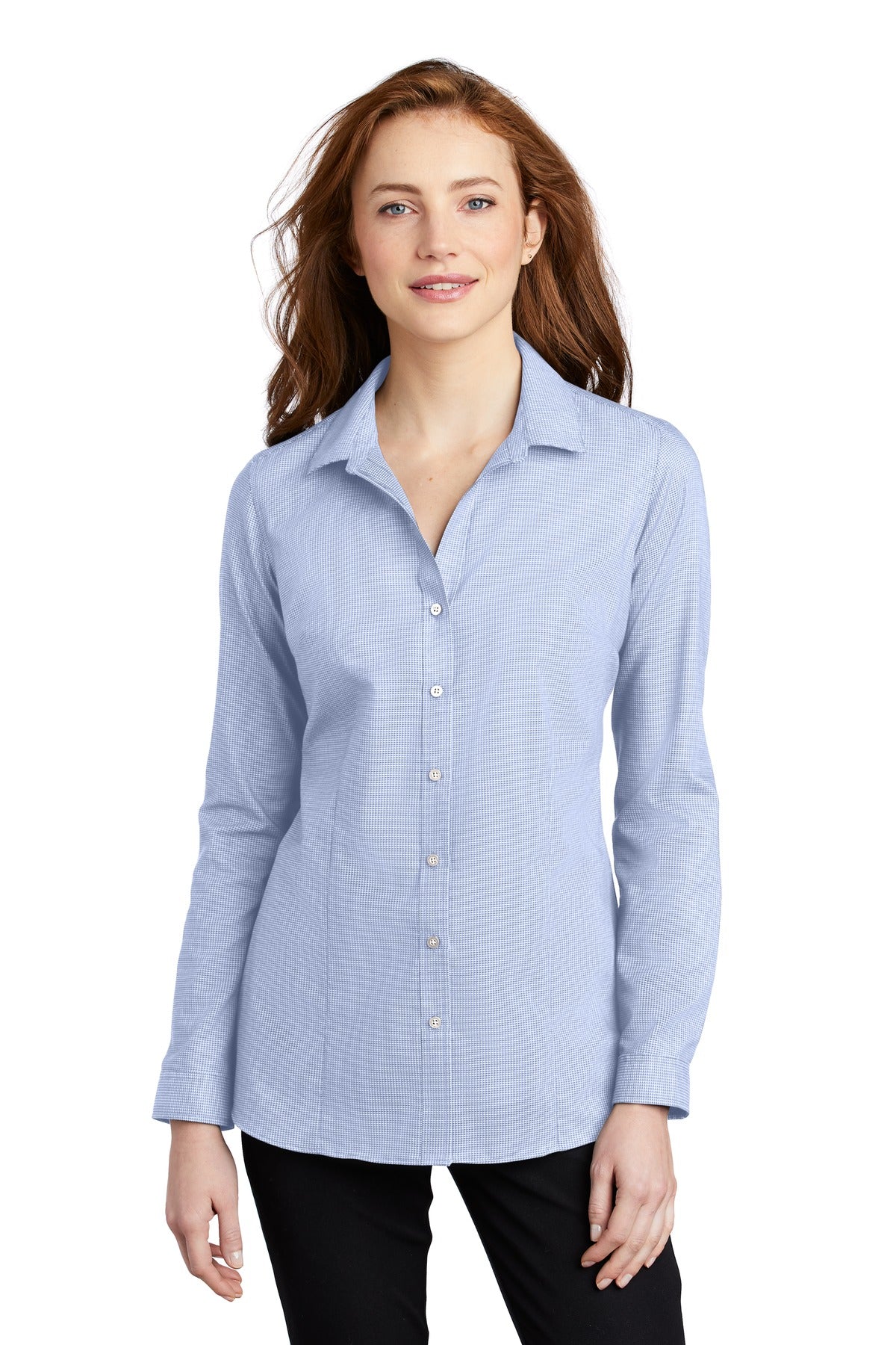 Port Authority Women's Pincheck Easy Care Shirt LW645 Womens Apparel Shirts & Tops